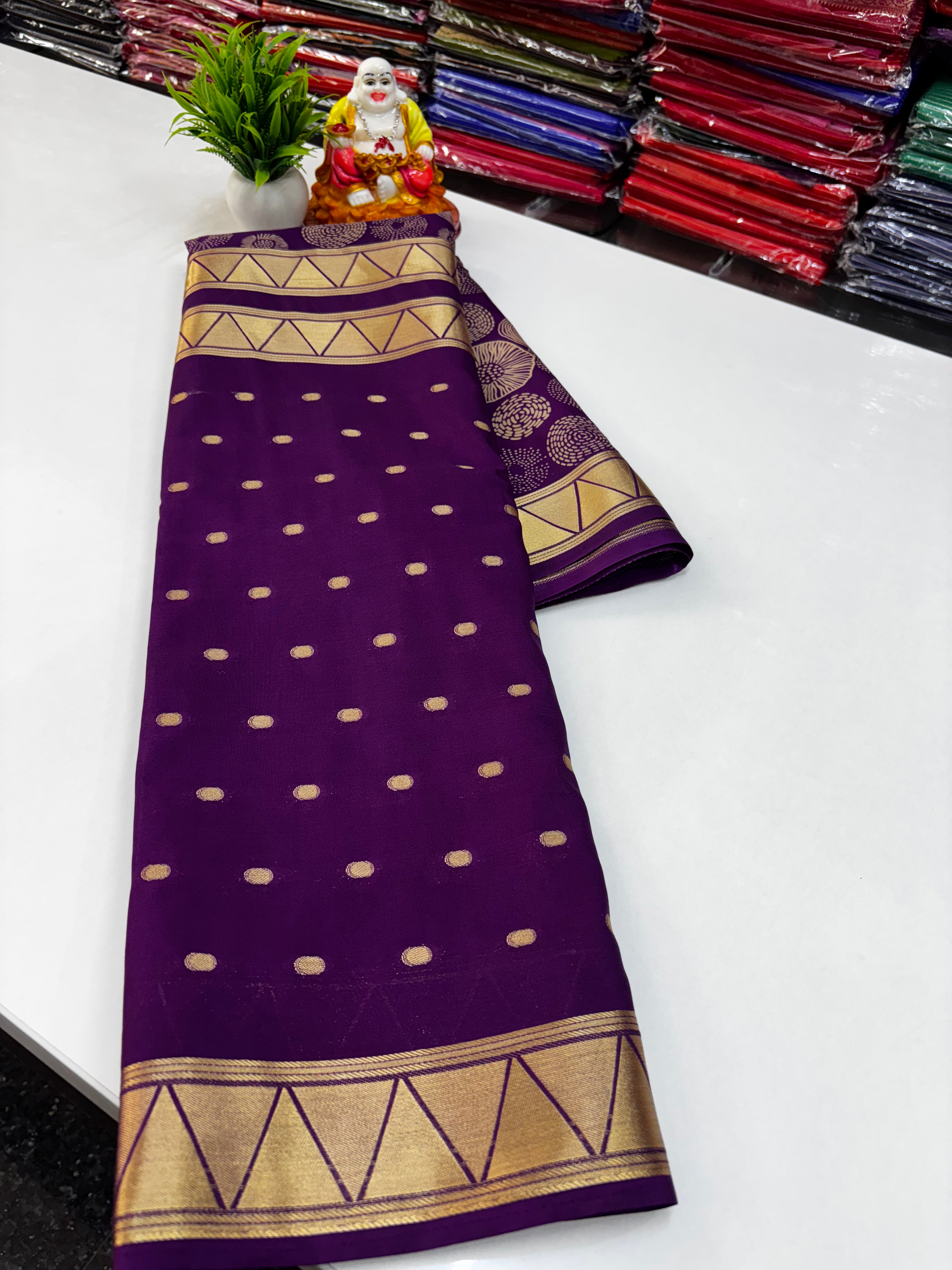 Half & Half Saree with Beautiful Buttas and Kalamkari Design