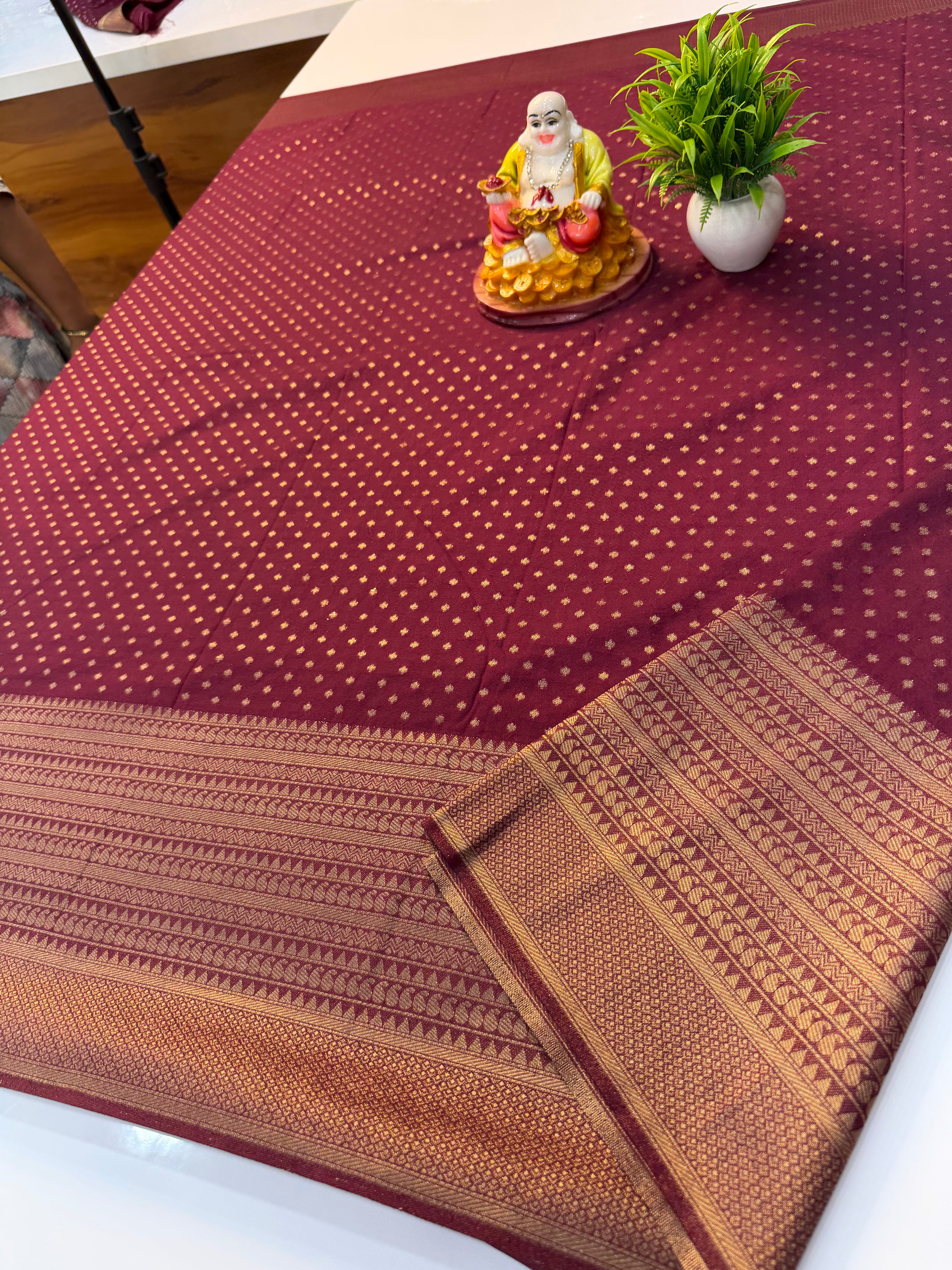 Georgette Saree with Elegant Buttas & Rich Pallu | Padmavathi Silks and Sarees