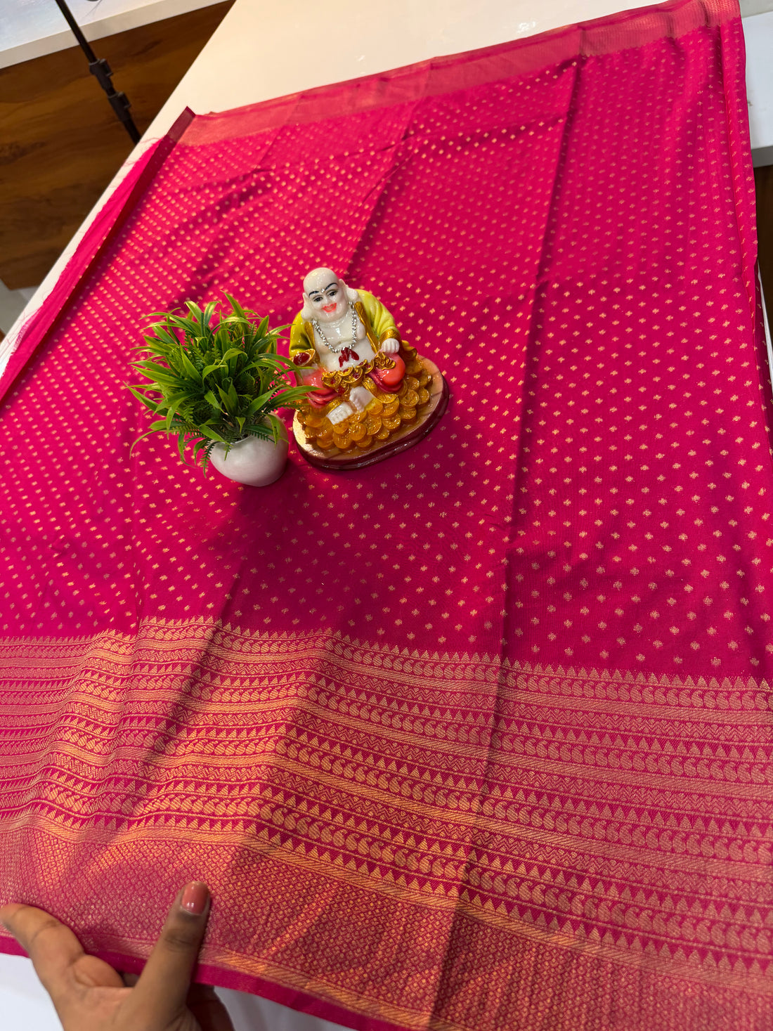 Georgette Saree with Elegant Buttas & Rich Pallu | Padmavathi Silks and Sarees