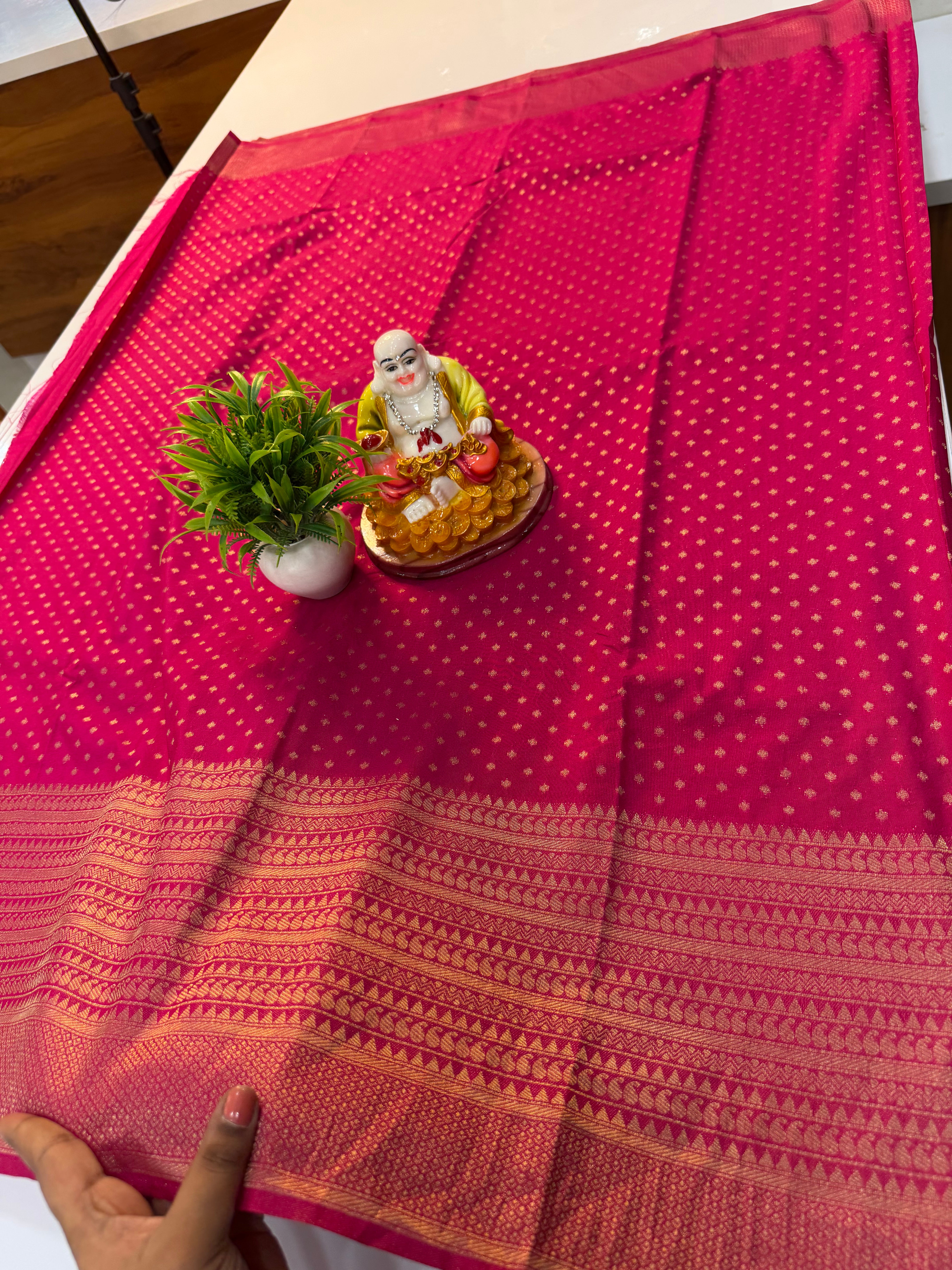 Georgette Saree with Elegant Buttas & Rich Pallu | Padmavathi Silks and Sarees