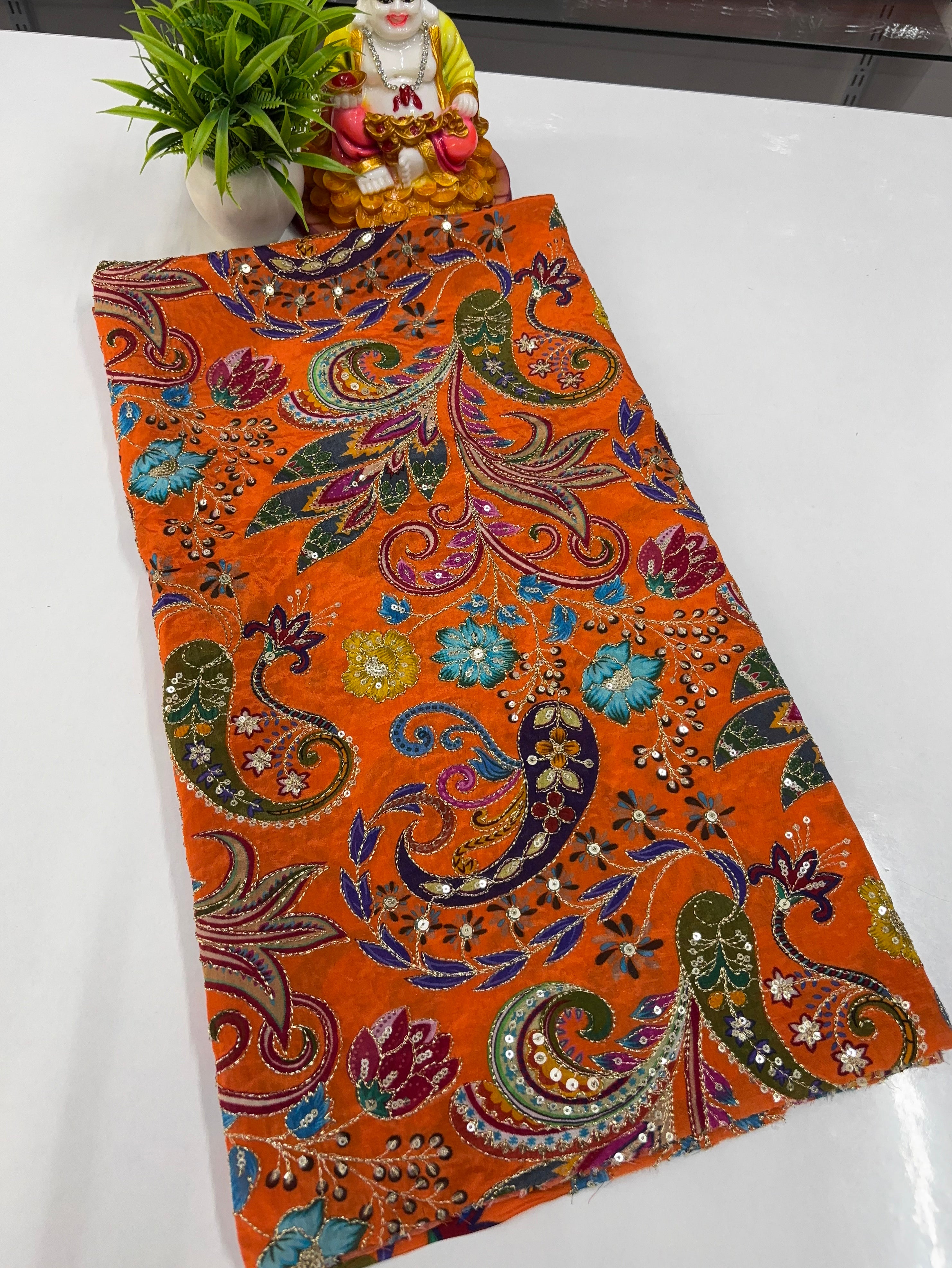 Premium Crepe Silk Blouse with Kalamkari Design – by Padmavathi Silks and Sarees