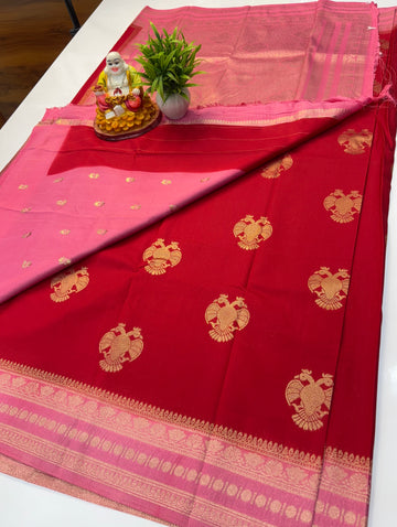 Premium Georgette Saree with Ganda Berunda Design & Rich Pallu