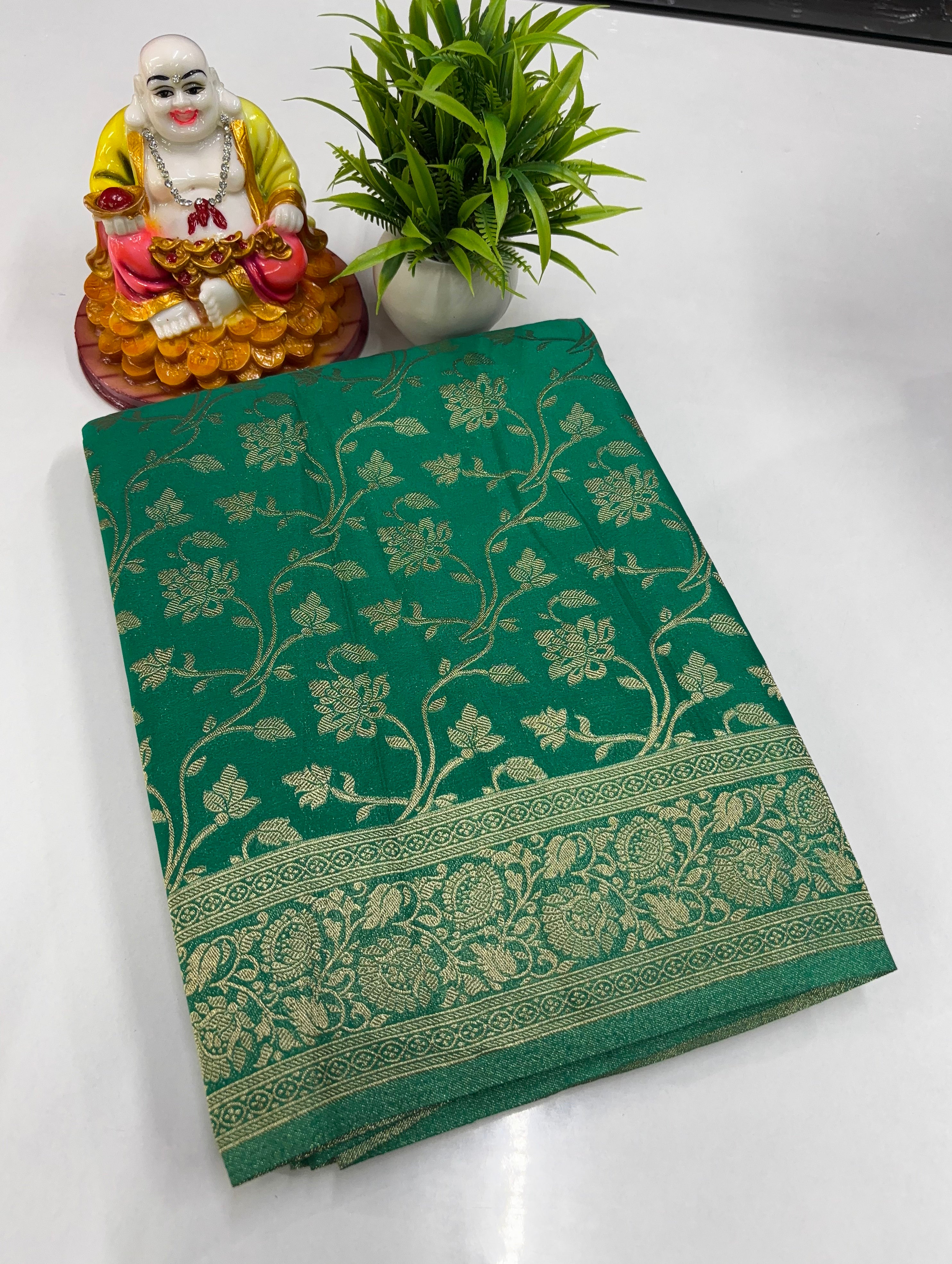 Premium Georgette Saree with Meenakari Flower Design