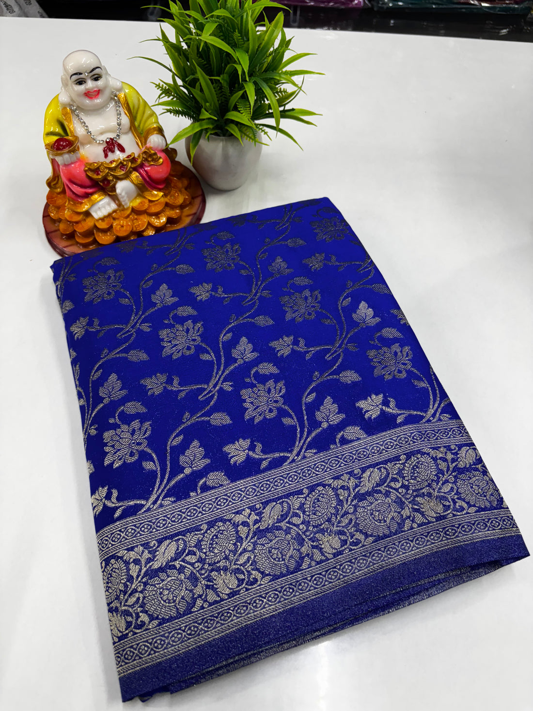 Premium Georgette Saree with Meenakari Flower Design