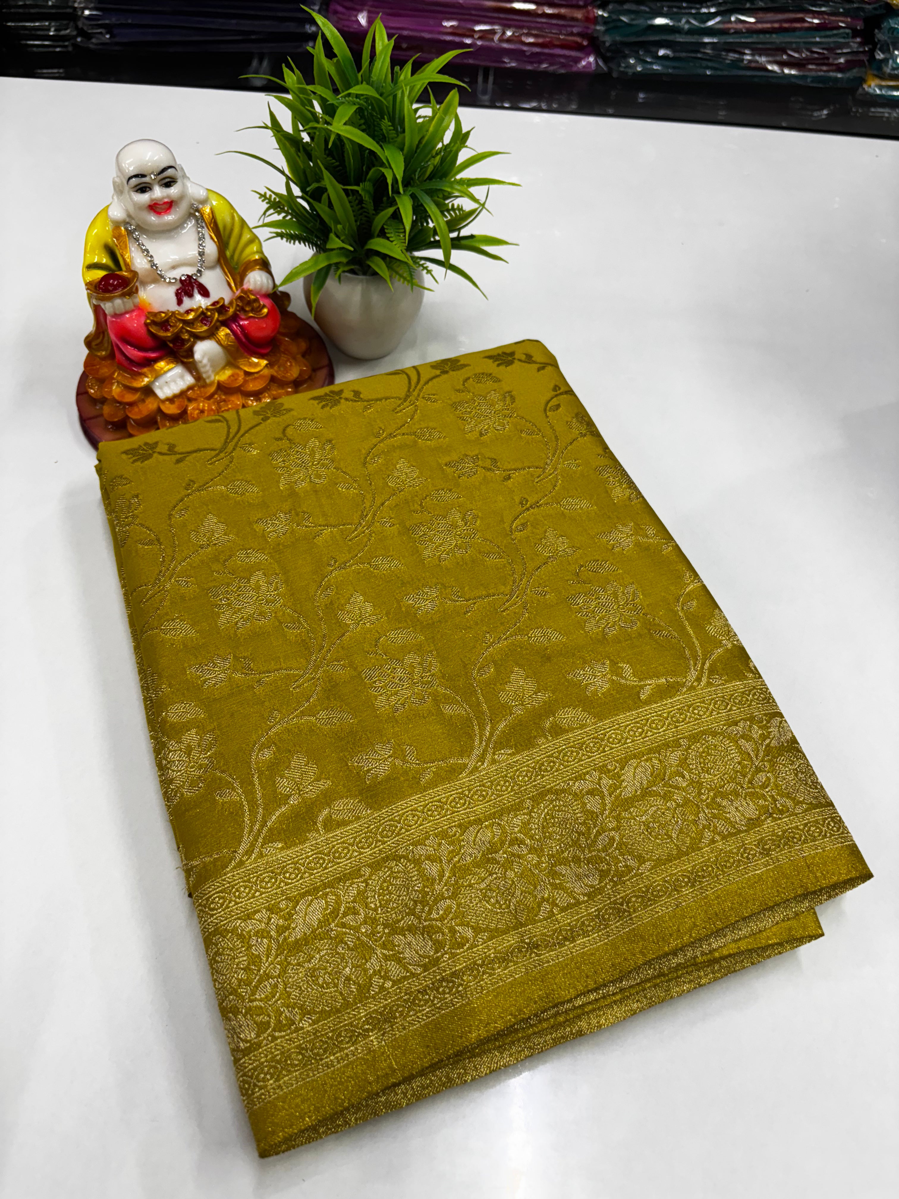Premium Georgette Saree with Meenakari Flower Design
