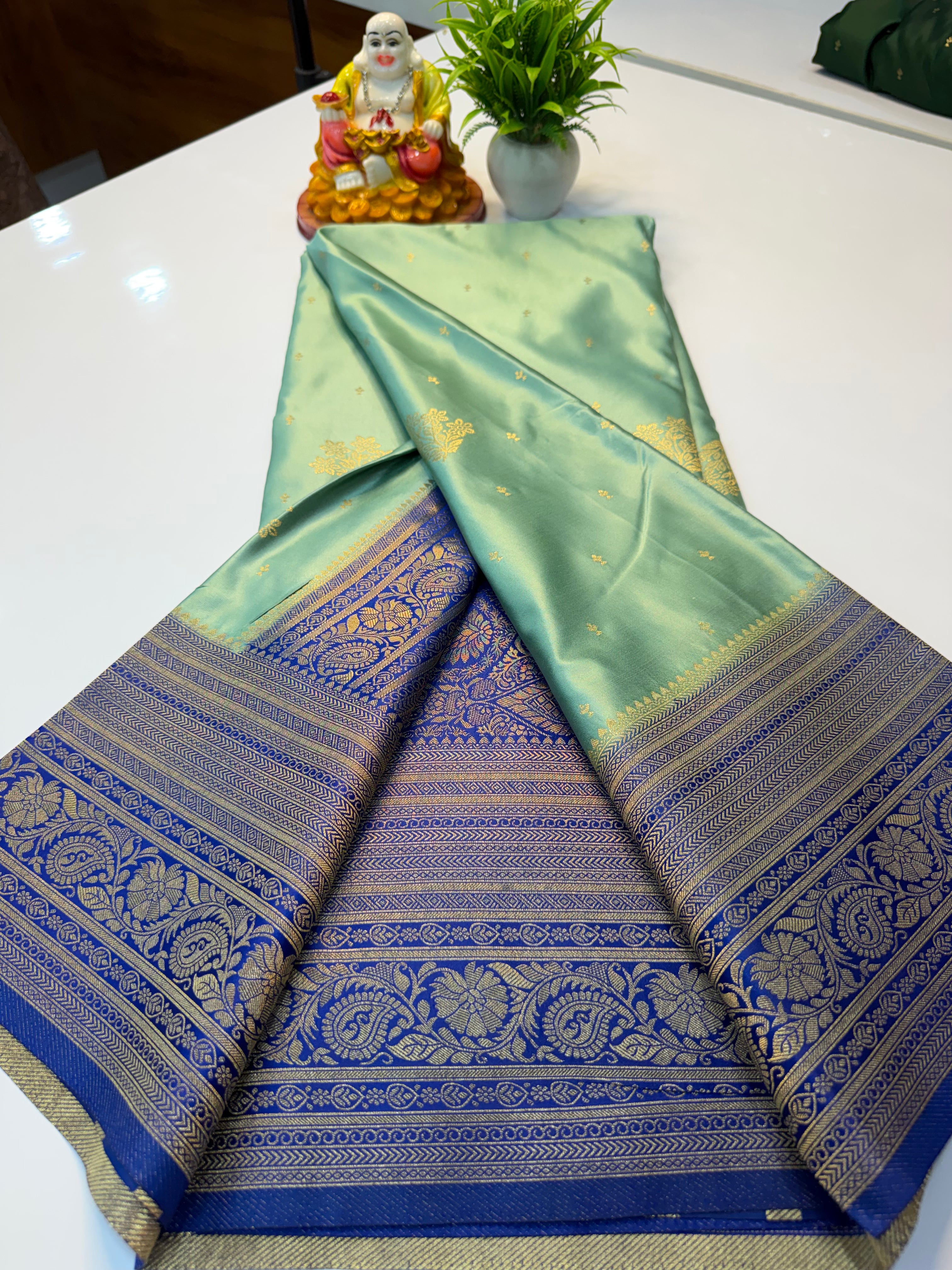Premium Satin Saree with Buttas & Rich Pallu