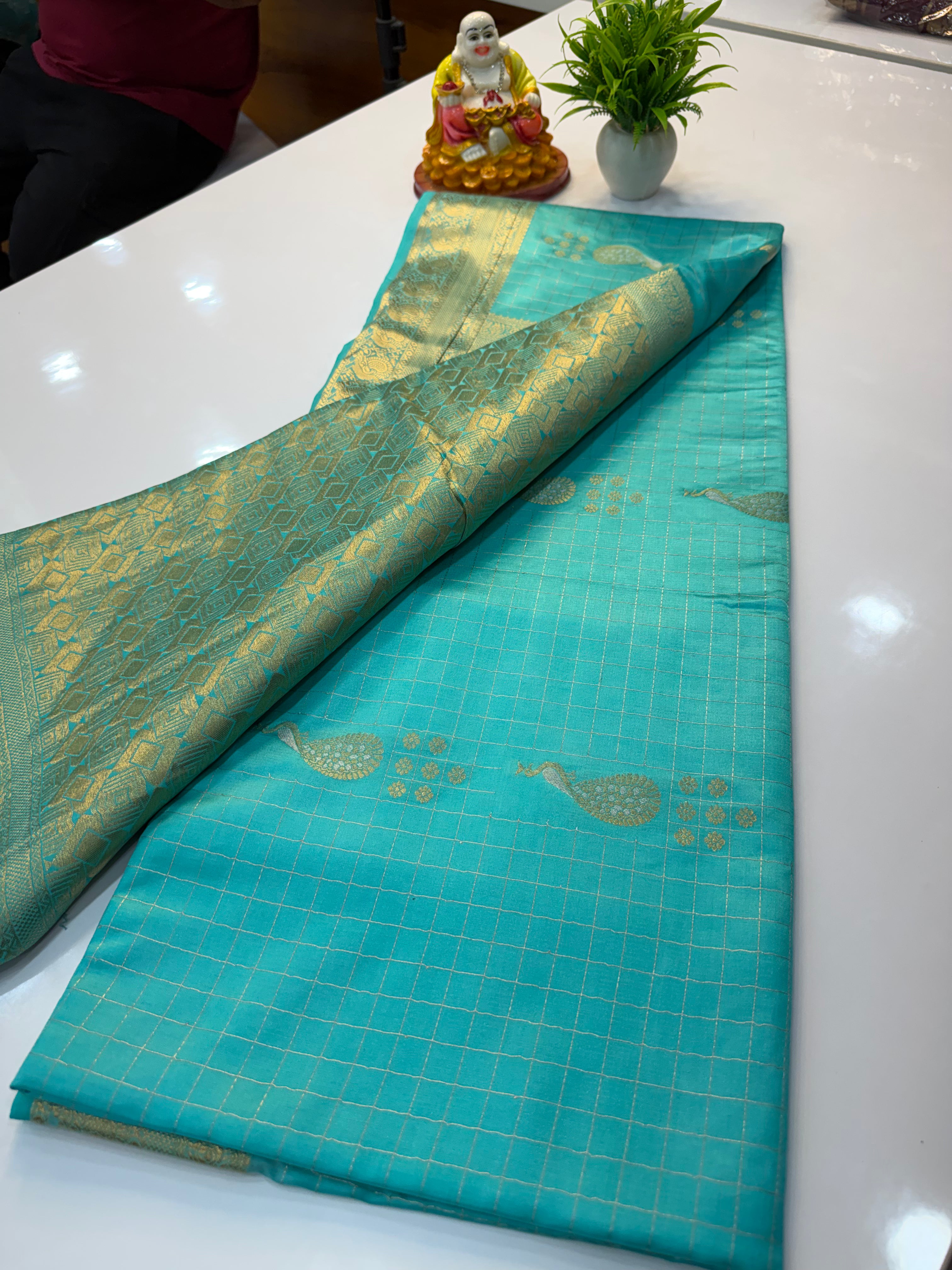 Premium Satin Saree with Peacock Design & Rich Pallu | Padmavathi Silks and Sarees…