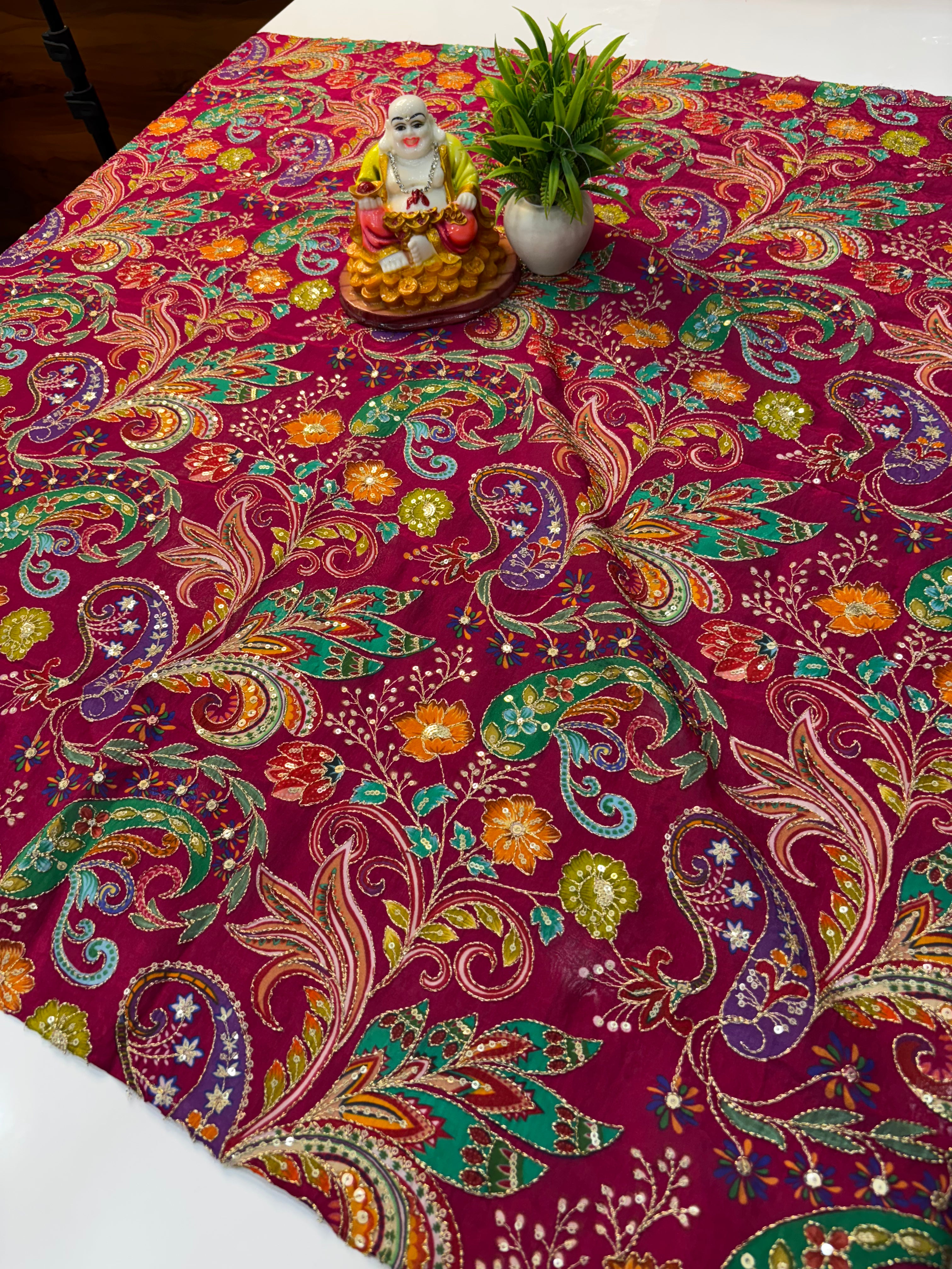 Premium Kalamkari Natural Crepe Silk Blouse