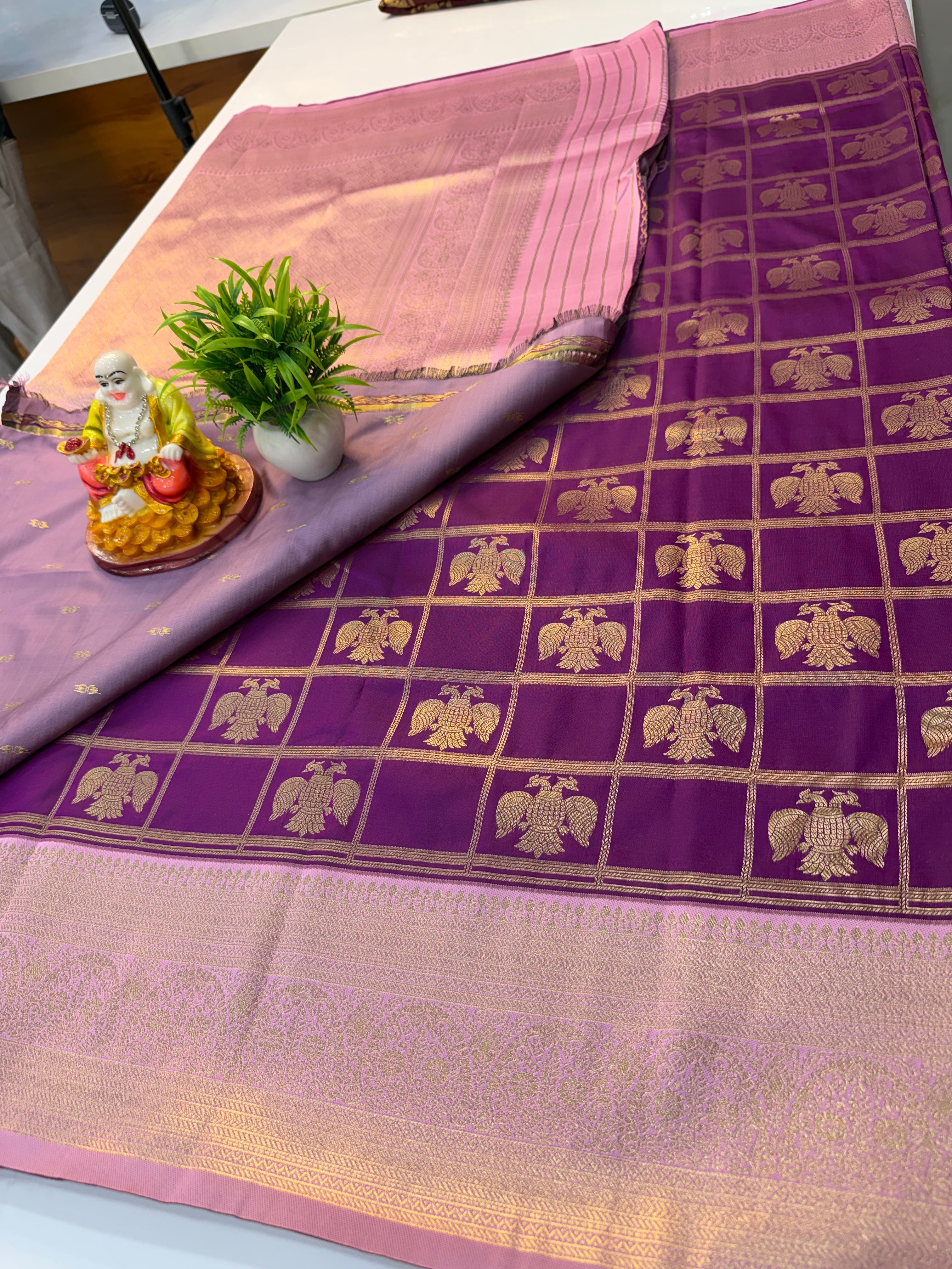 Ganda Berunda Design Saree with Rich Pallu & Butta Blouse…