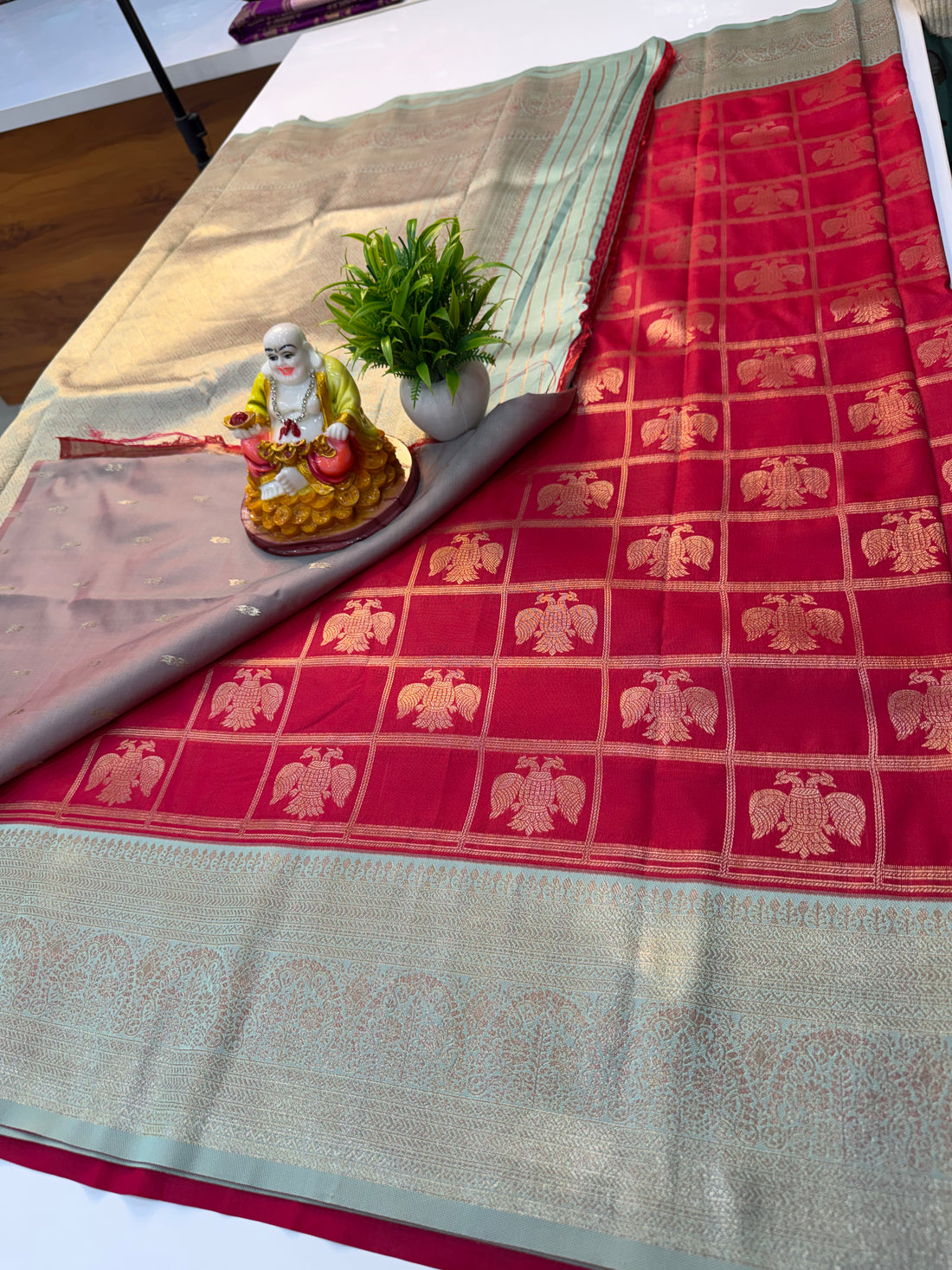 Ganda Berunda Design Saree with Rich Pallu & Butta Blouse…