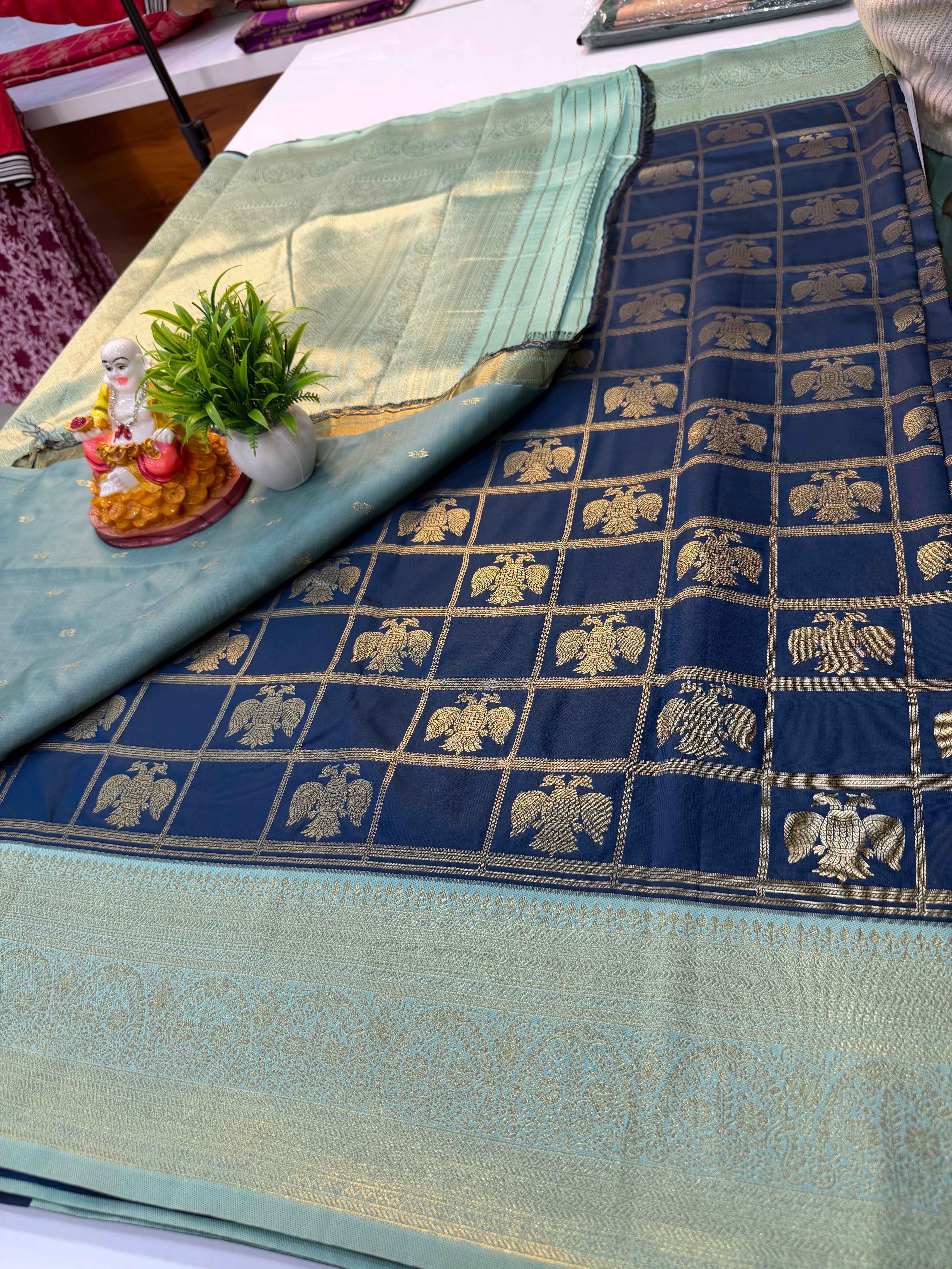 Ganda Berunda Design Saree with Rich Pallu & Butta Blouse…