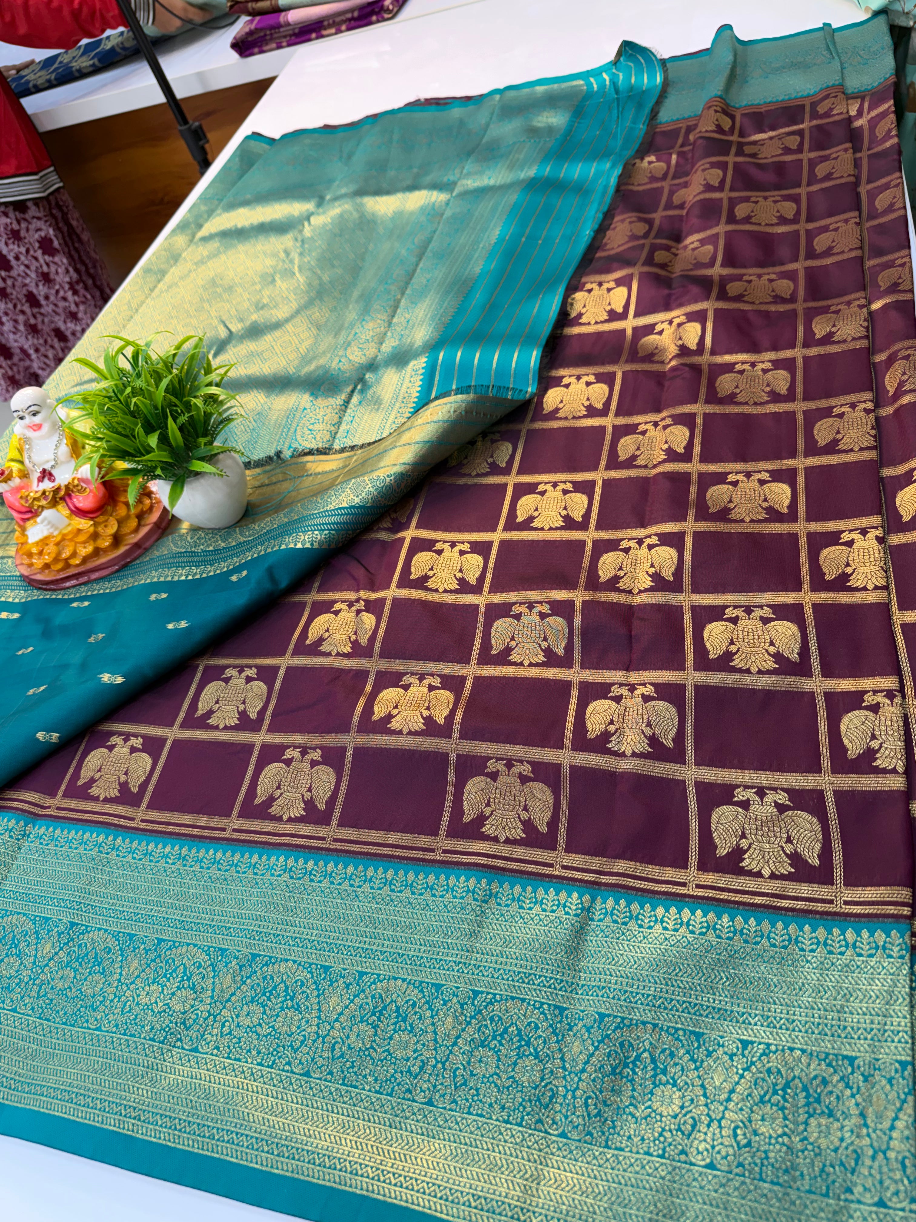 Ganda Berunda Design Saree with Rich Pallu & Butta Blouse…