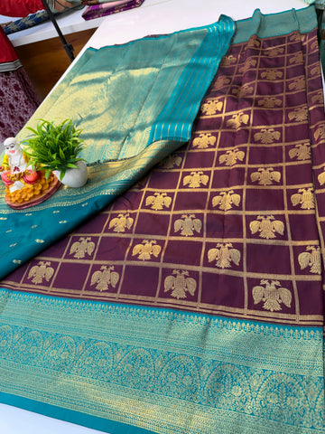 Ganda Berunda Design Saree with Rich Pallu & Butta Blouse…