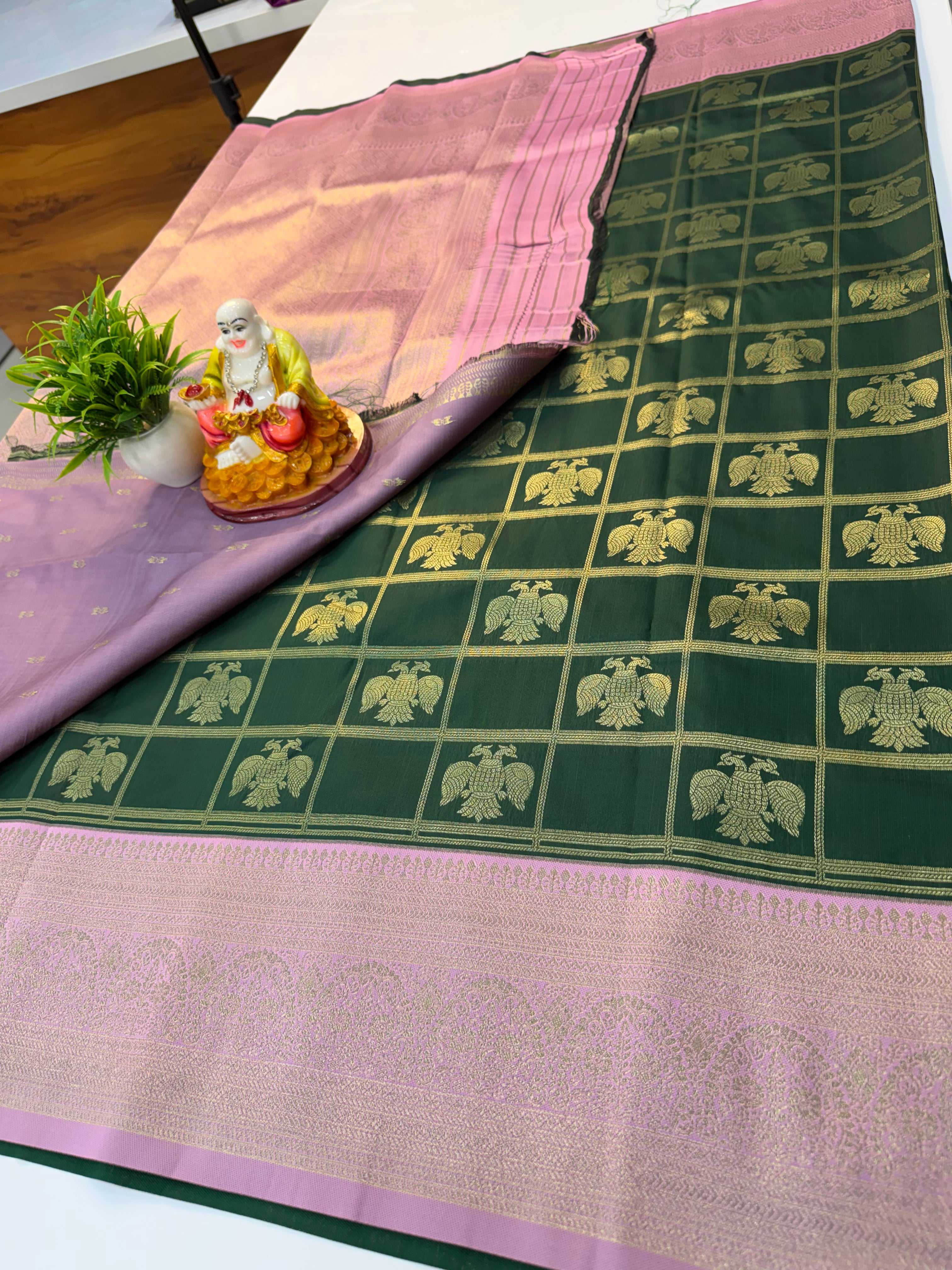 Ganda Berunda Design Saree with Rich Pallu & Butta Blouse…