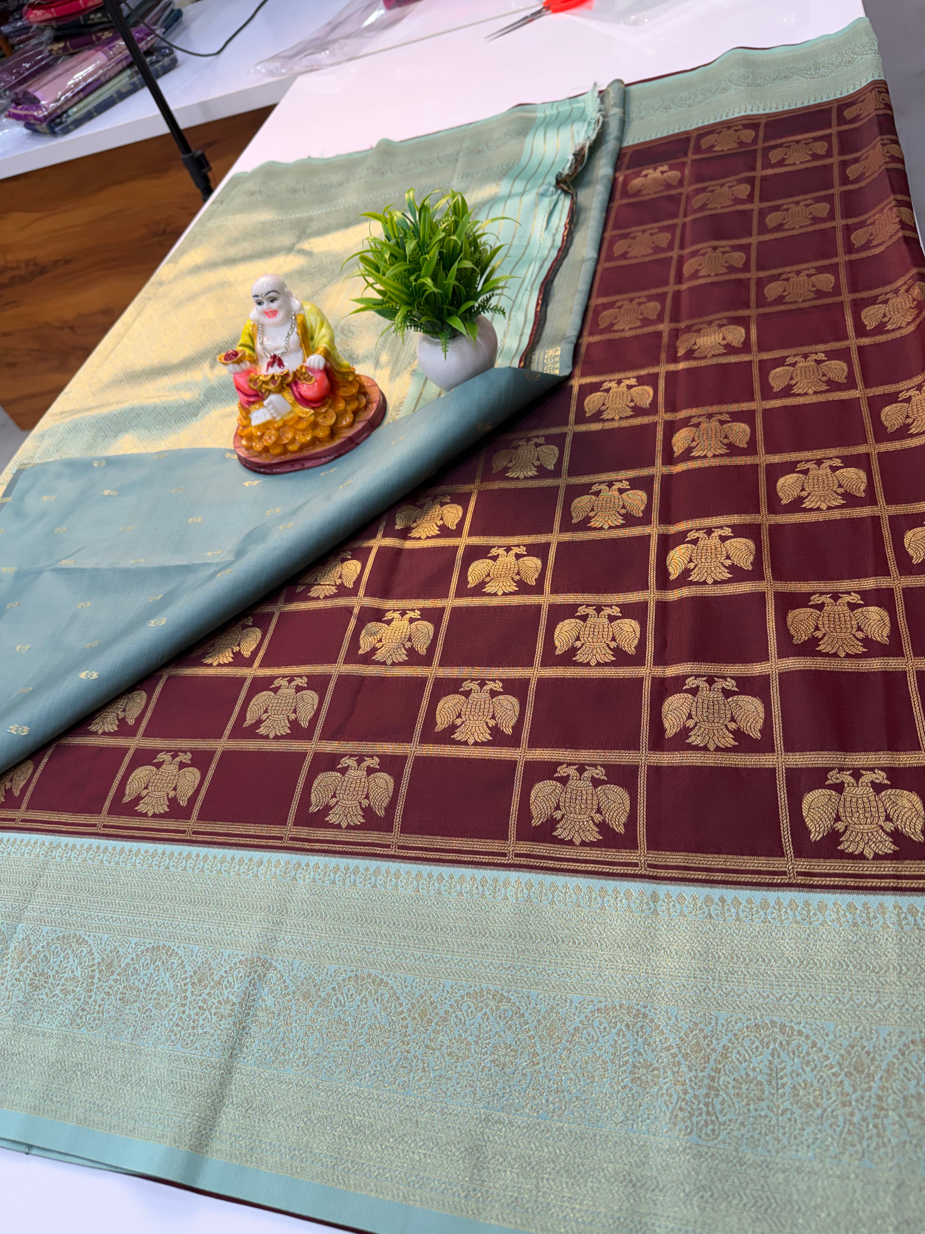 Ganda Berunda Design Saree with Rich Pallu & Butta Blouse…