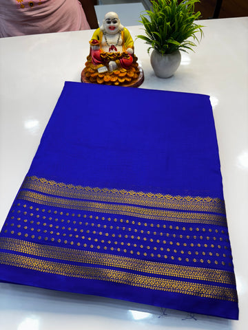 Mysore Crepe Silk Saree with Bindhi Border