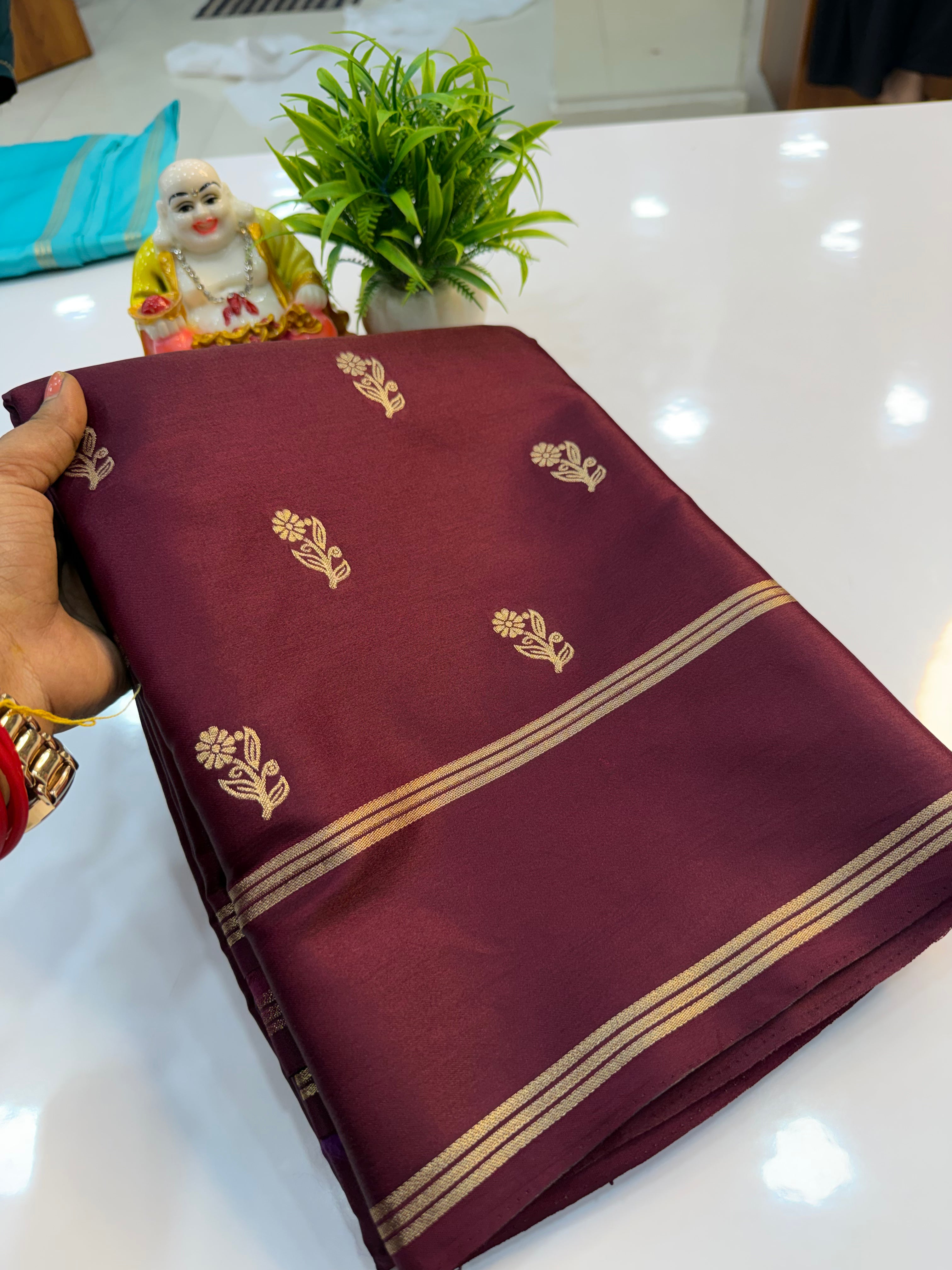 Premium Gajji Silk Saree with Buttas & Rich pallu ….