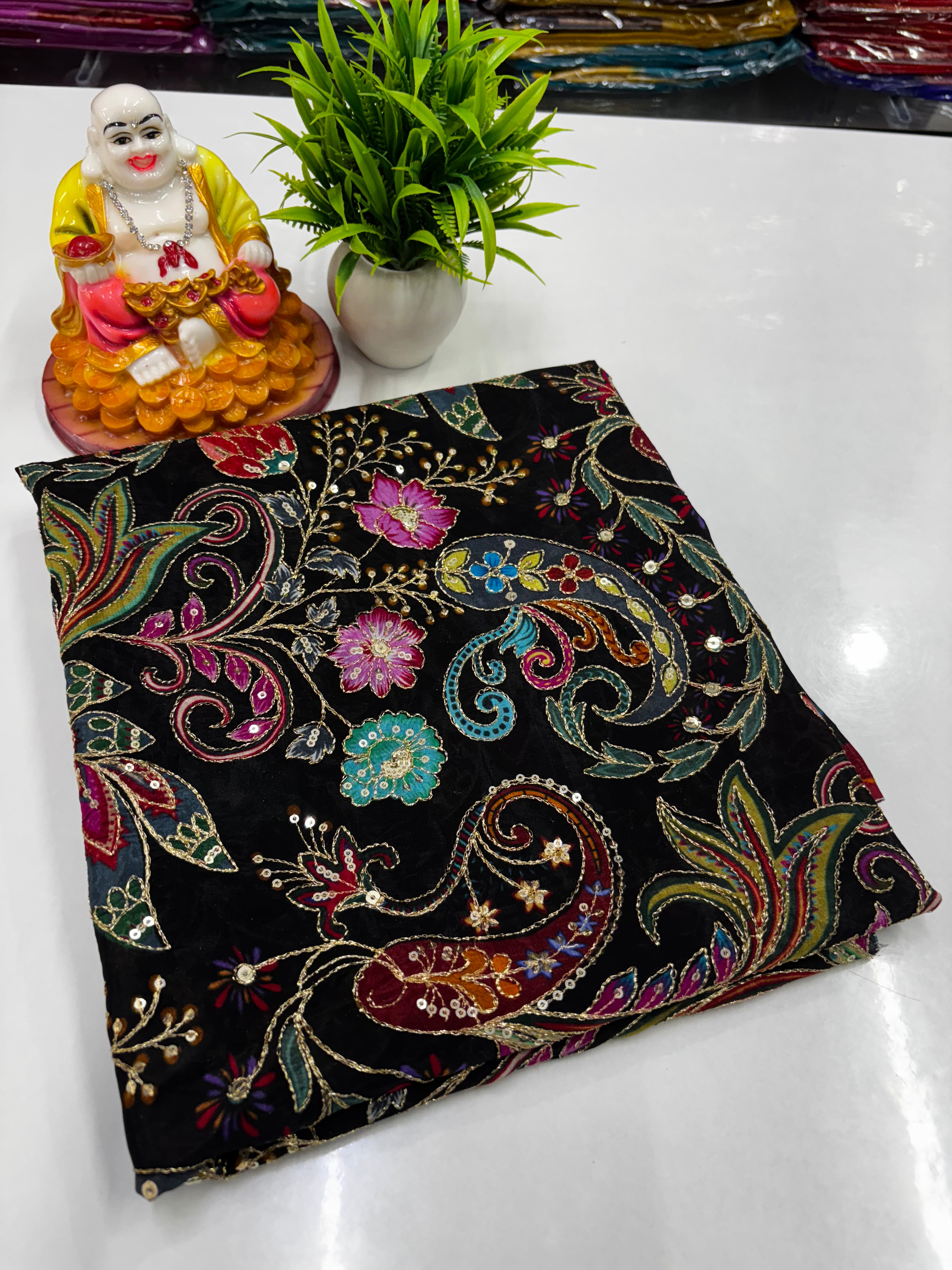 Premium Crepe Silk Blouse with Kalamkari Design – by Padmavathi Silks and Sarees