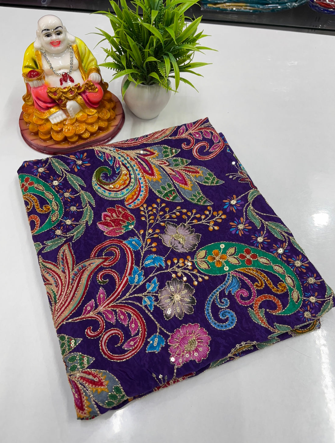 Premium Crepe Silk Blouse with Kalamkari Design – by Padmavathi Silks and Sarees