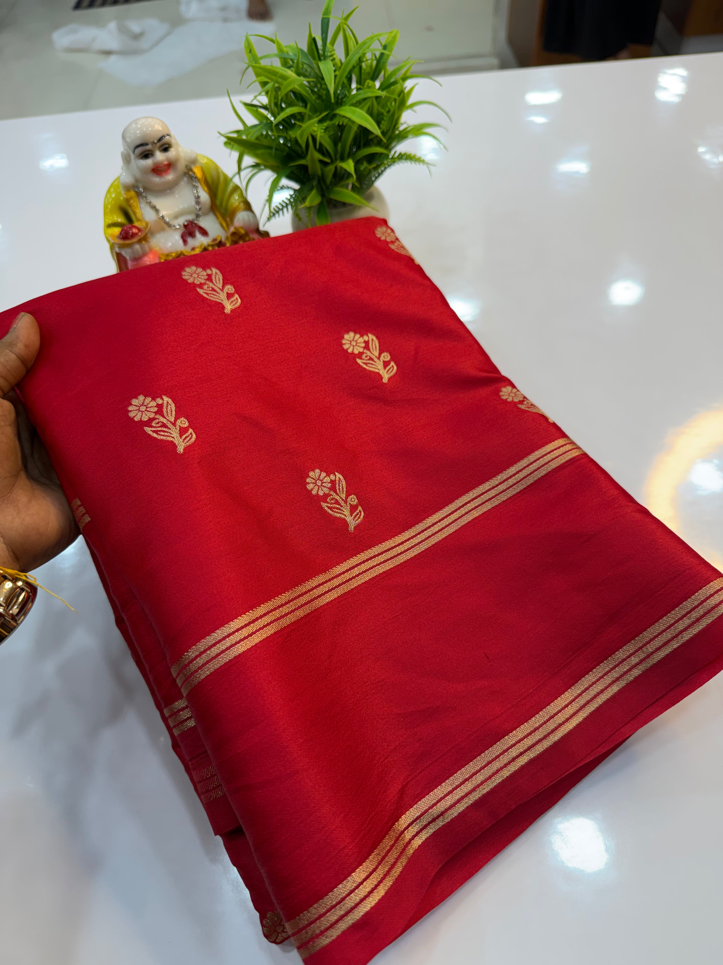Premium Gajji Silk Saree with Buttas & Rich pallu ….