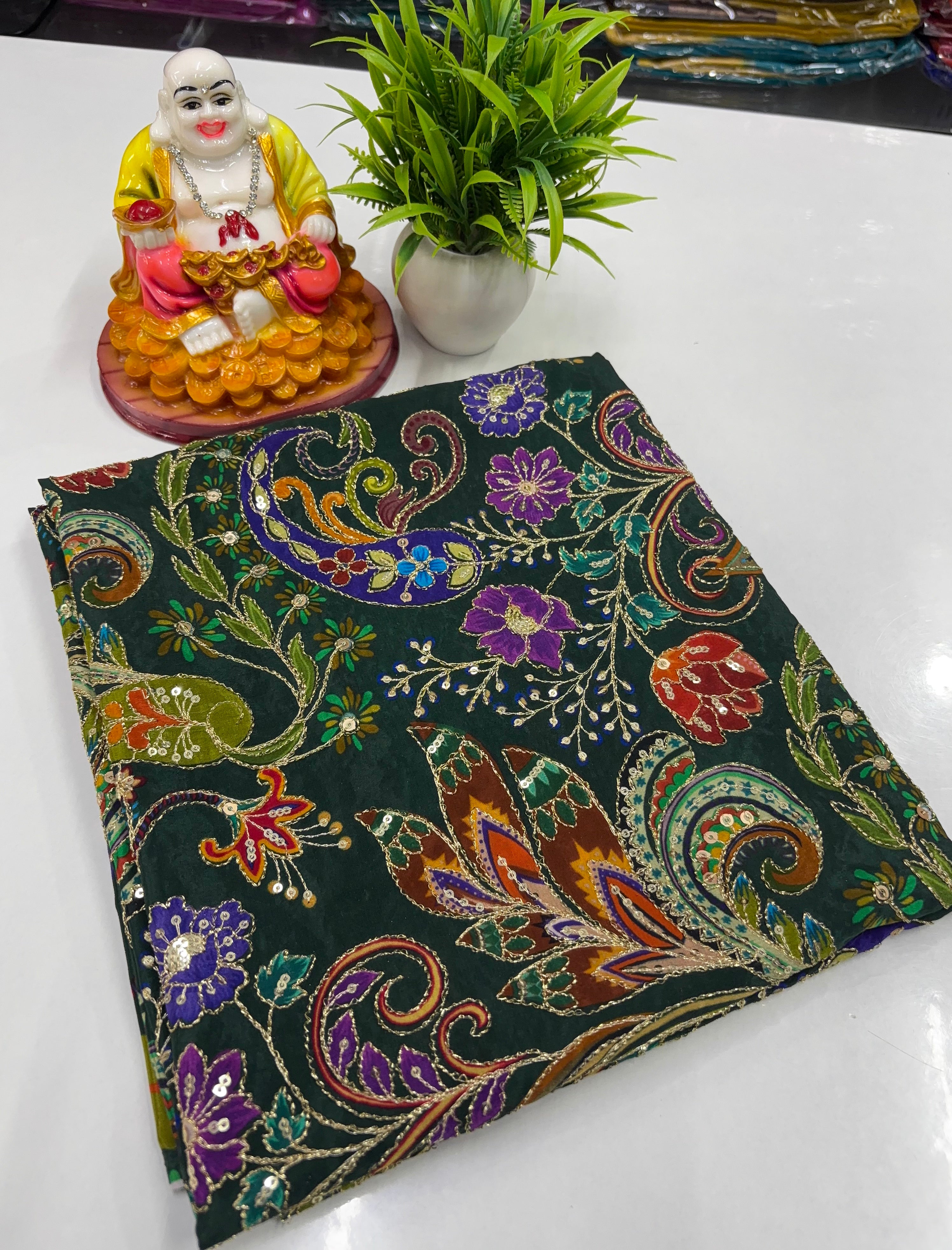 Premium Crepe Silk Blouse with Kalamkari Design – by Padmavathi Silks and Sarees