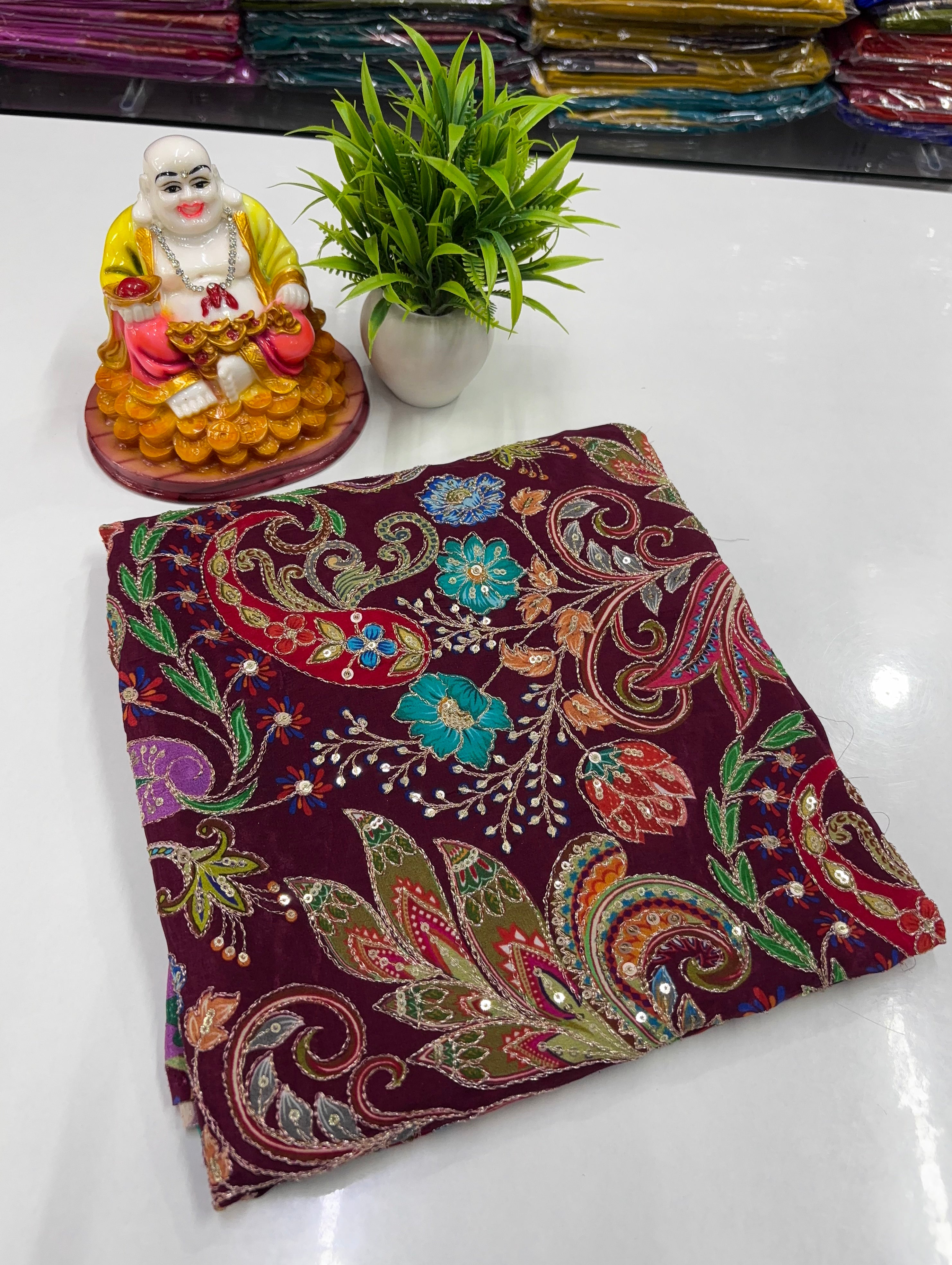 Premium Crepe Silk Blouse with Kalamkari Design – by Padmavathi Silks and Sarees