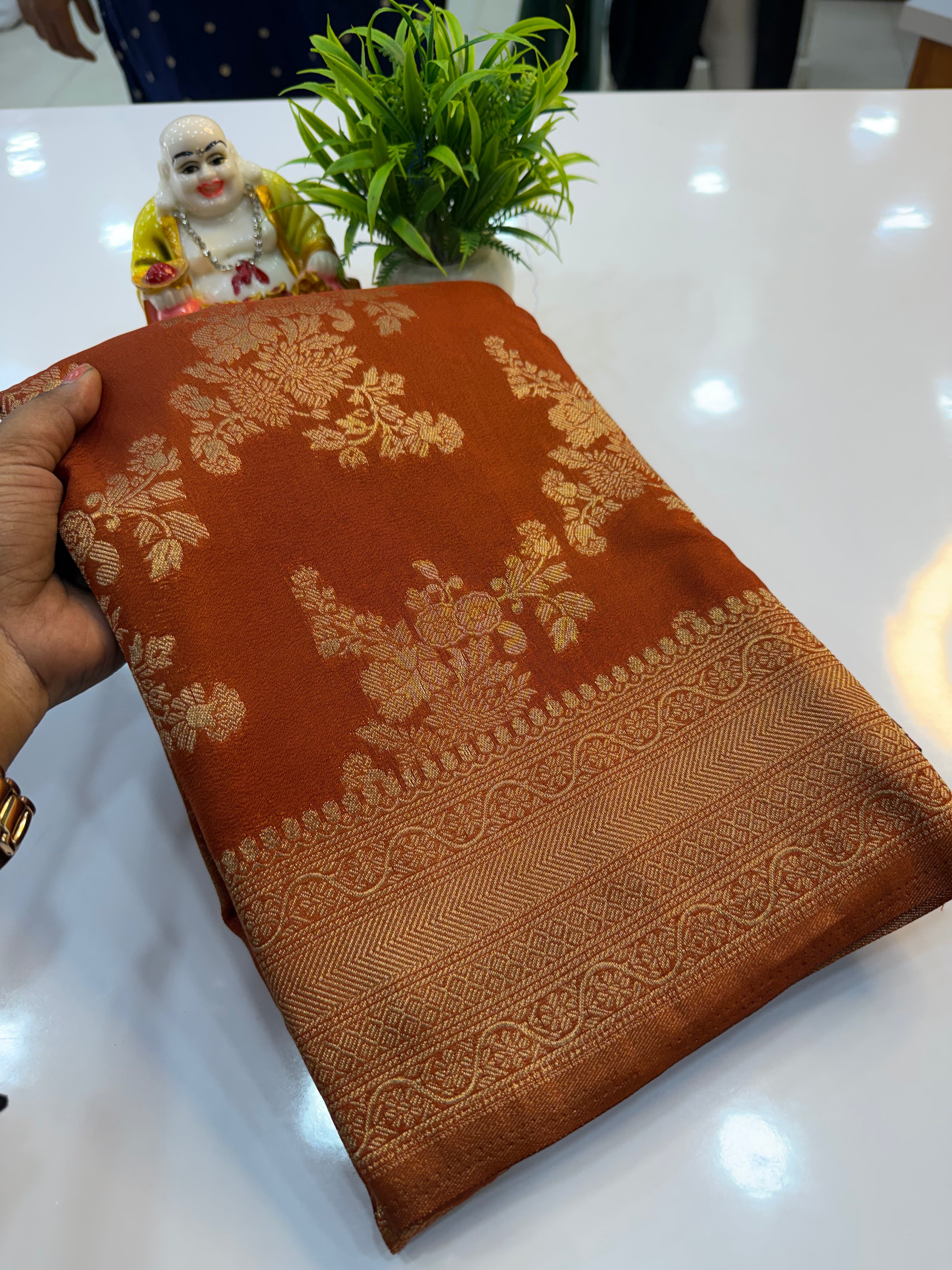 Premium Georgette Saree with Jaal Pattern | Rich Pallu & Butta Blouse…