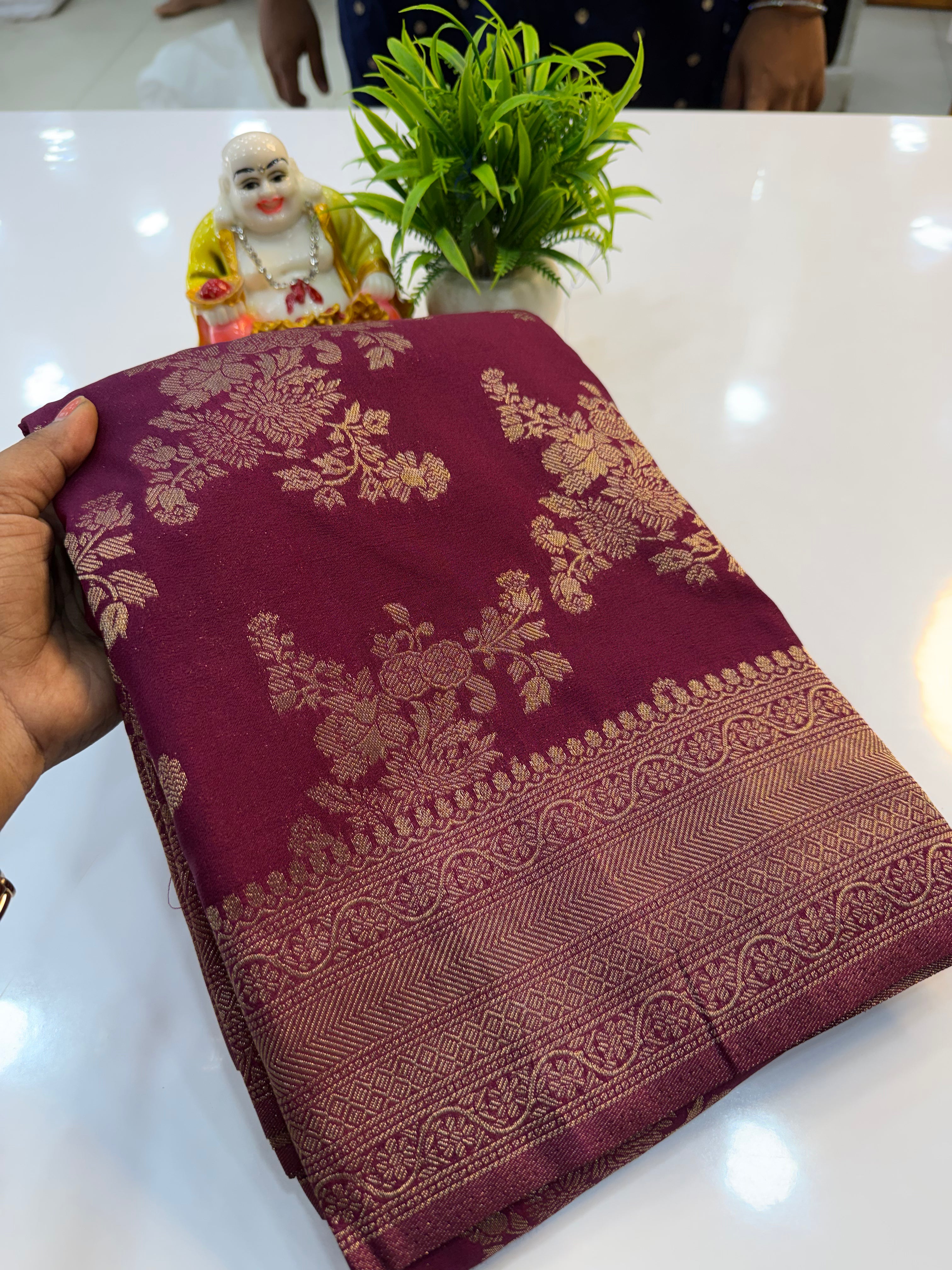Premium Georgette Saree with Jaal Pattern | Rich Pallu & Butta Blouse…