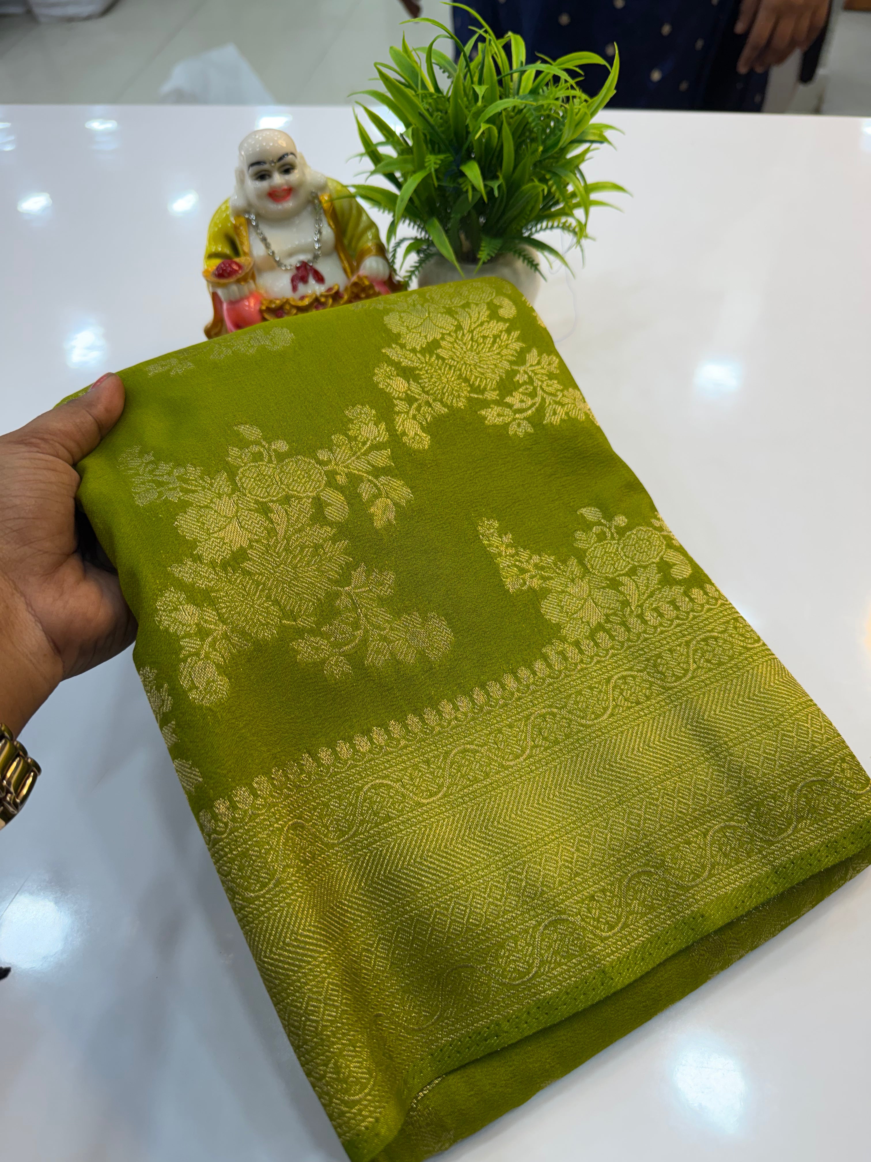 Premium Georgette Saree with Jaal Pattern | Rich Pallu & Butta Blouse…