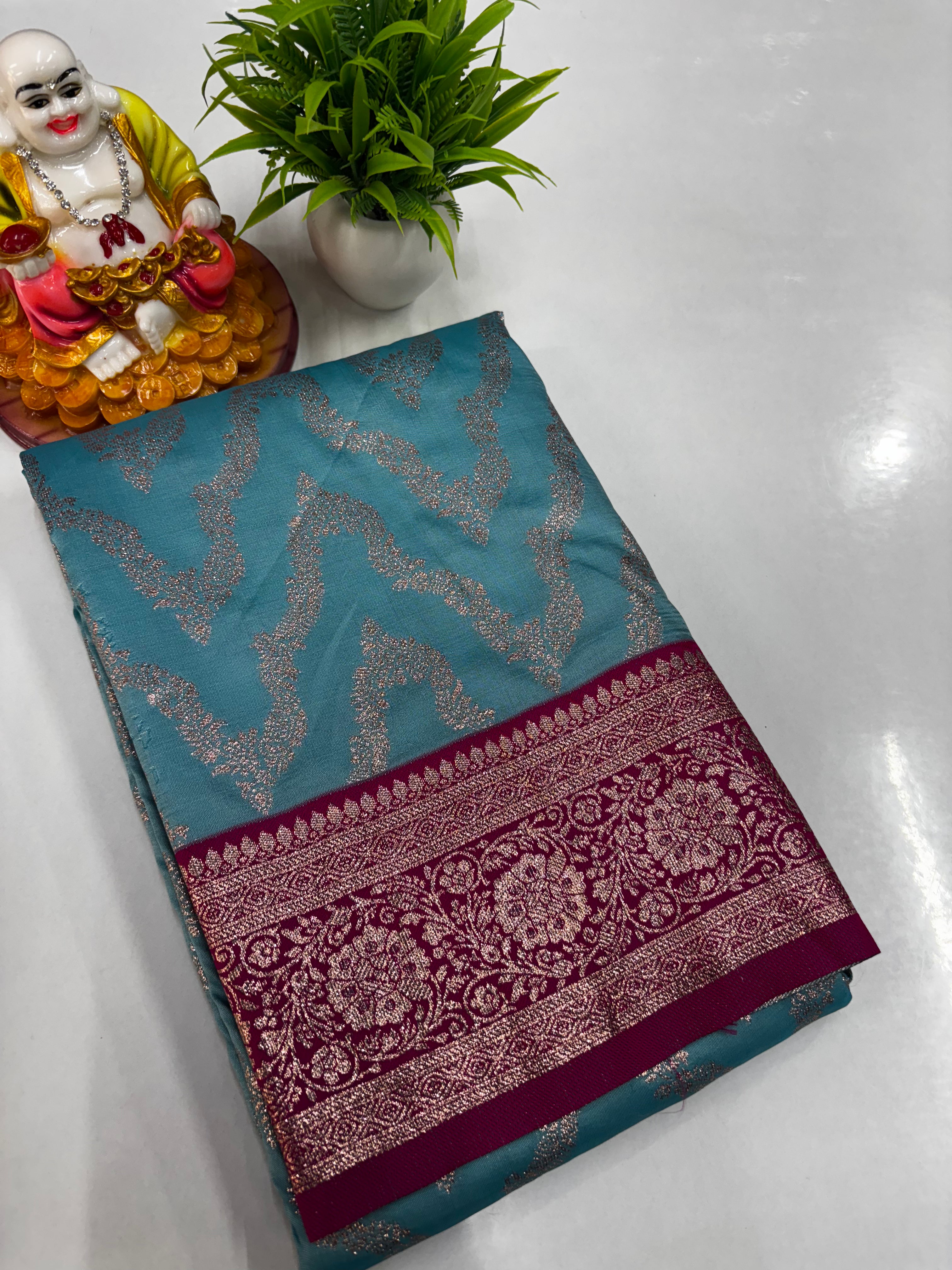 Elegant Saree with Necklace Design & Rich Shiny Pallu | Padmavathi Silks and Sarees