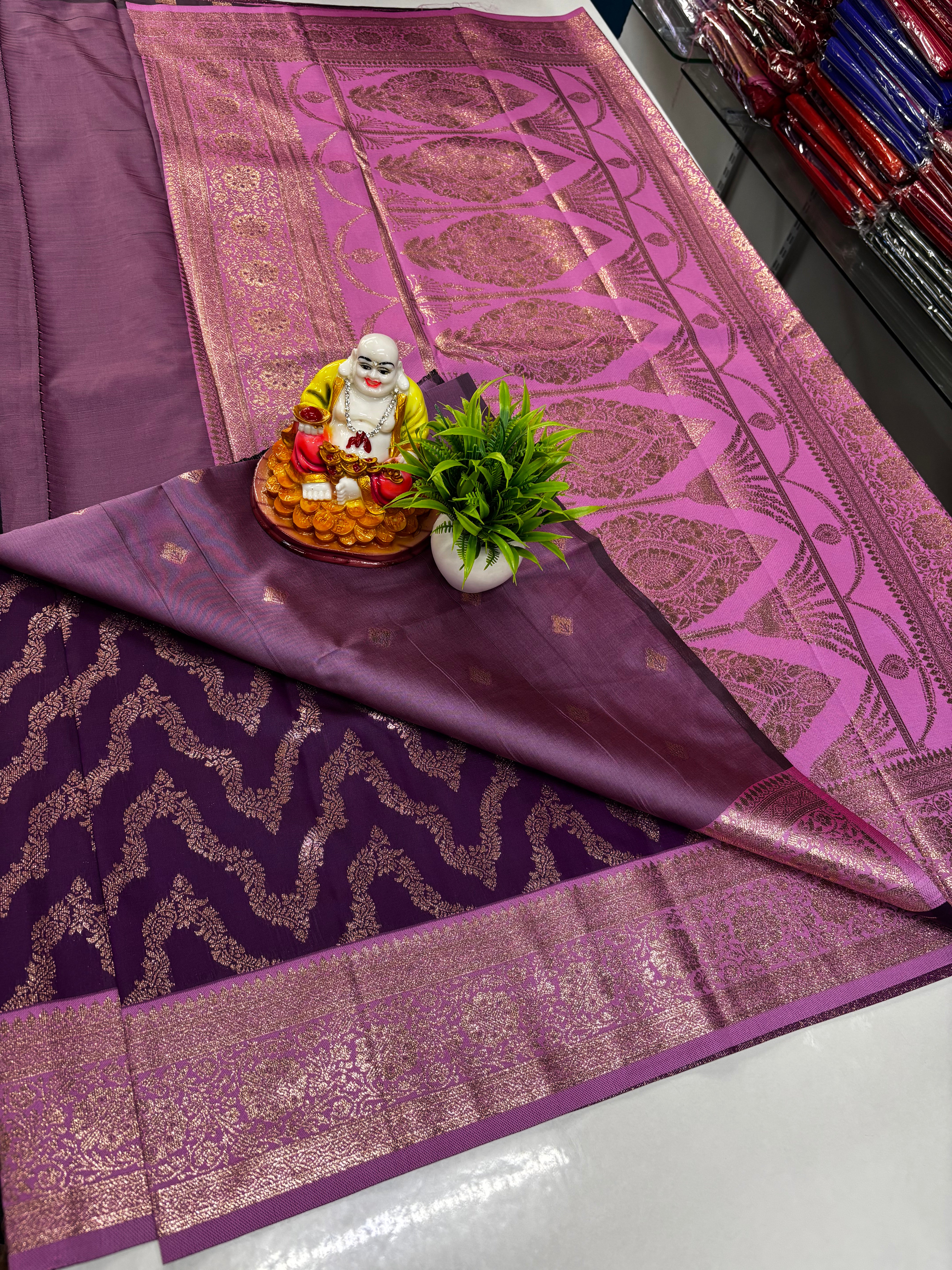 Elegant Saree with Necklace Design & Rich Shiny Pallu | Padmavathi Silks and Sarees