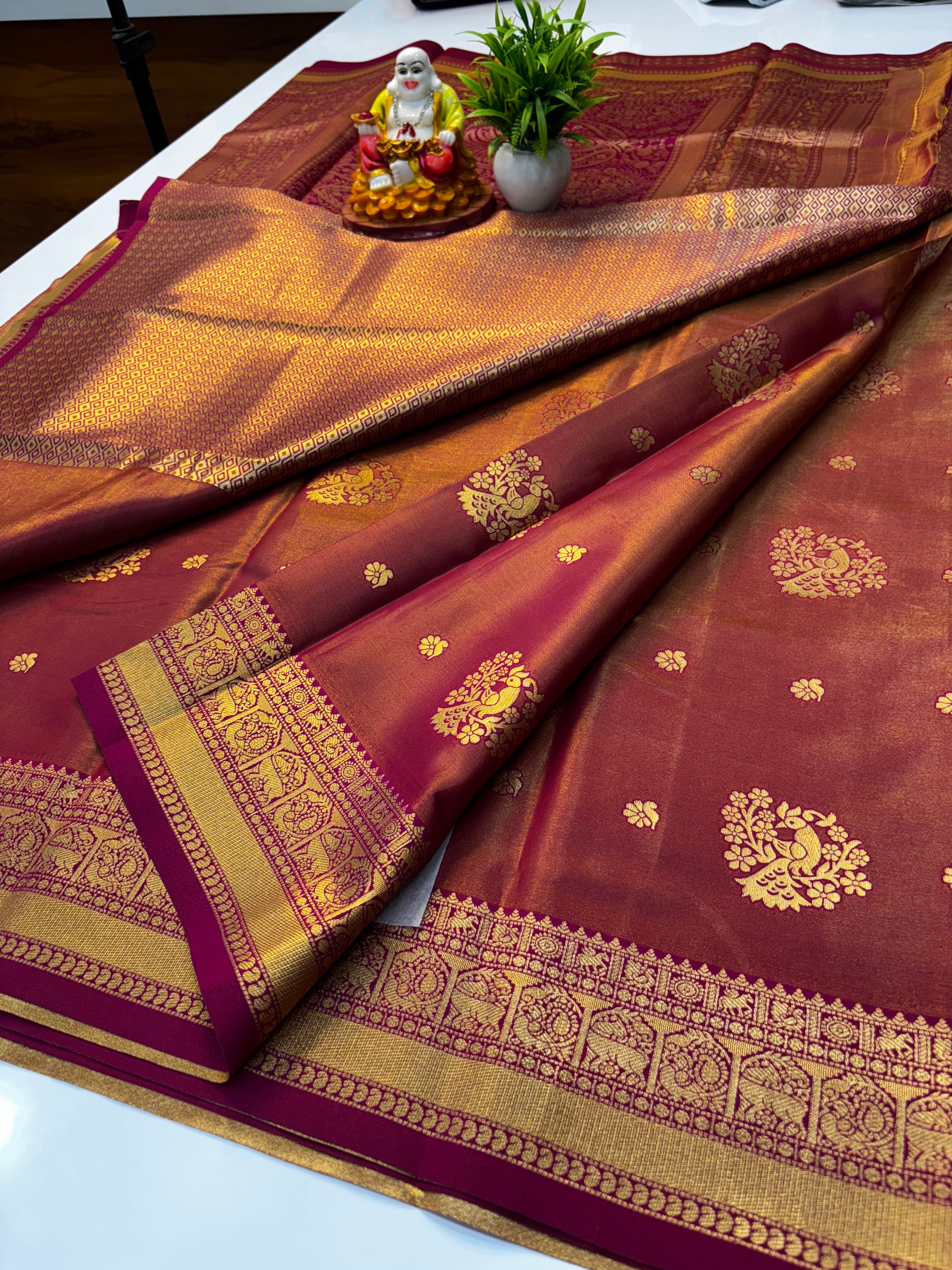 Premium Semi Silk Saree with Mayuri Design & Rich Pallu | Padmavathi Silks