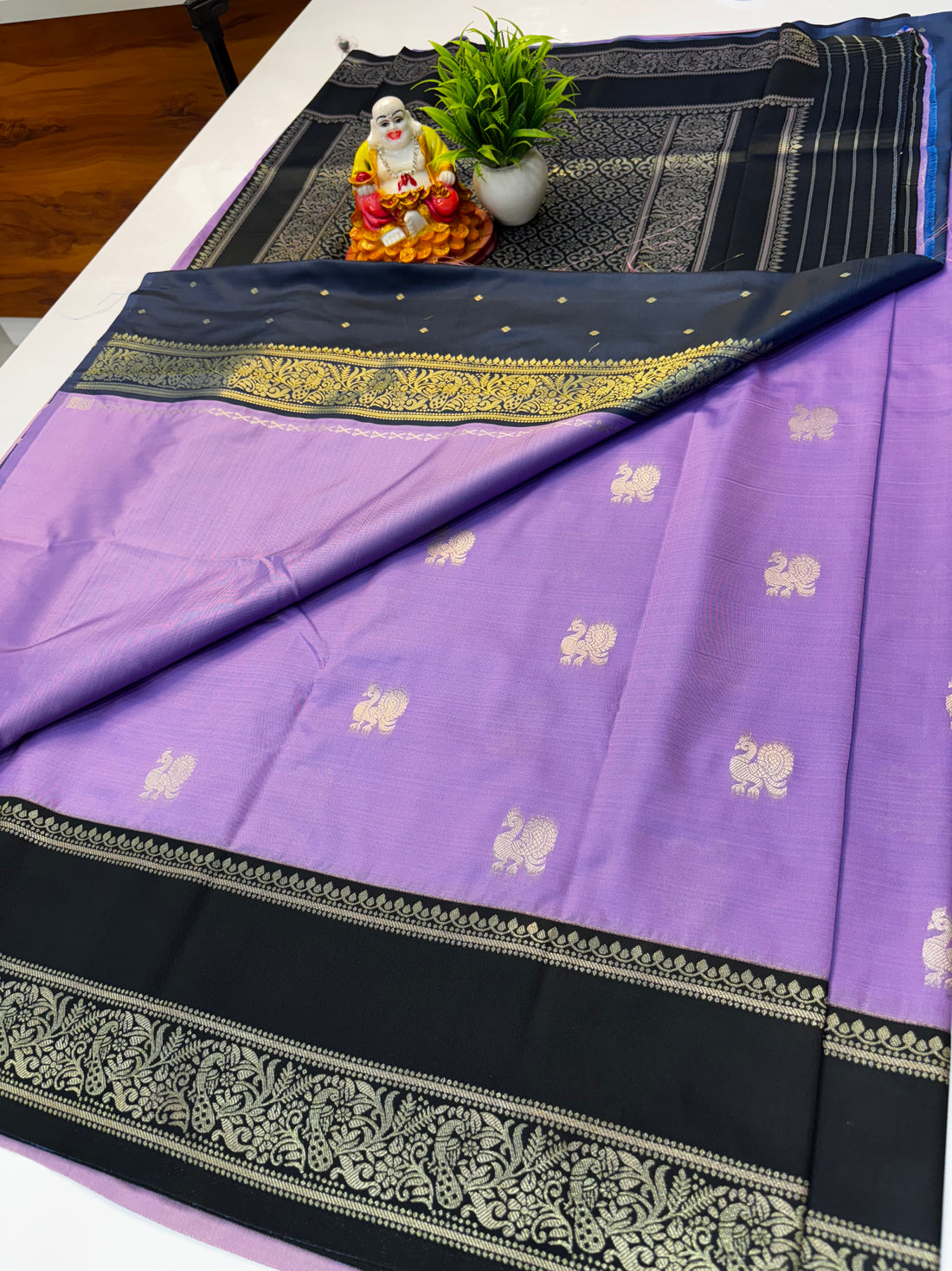 Premium Semi Silk Saree with Rich Pallu & Butta Blouse
