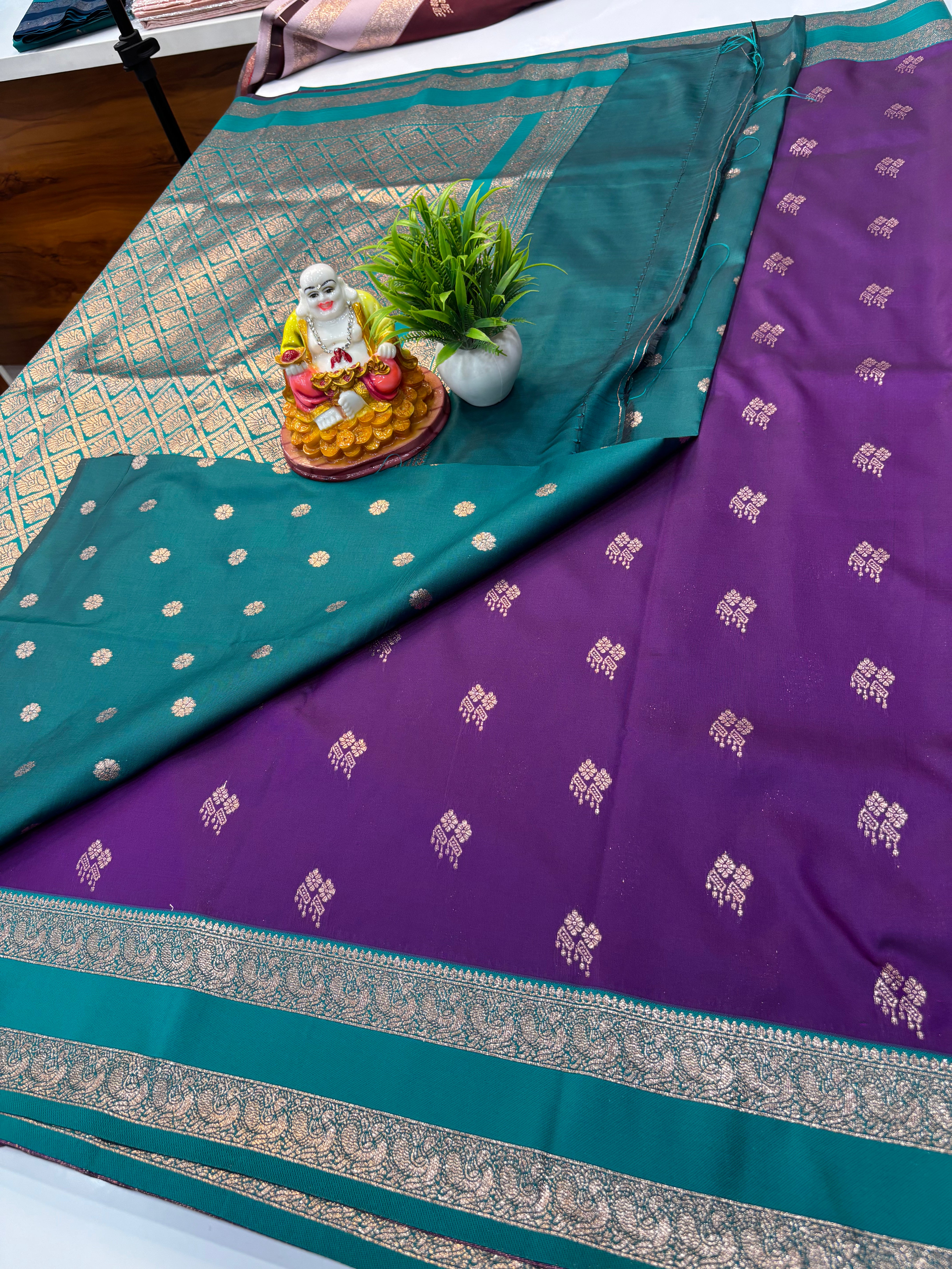 Semi Silk Saree with Rich Pallu & Butta Blouse – Elegant Traditional Wear
