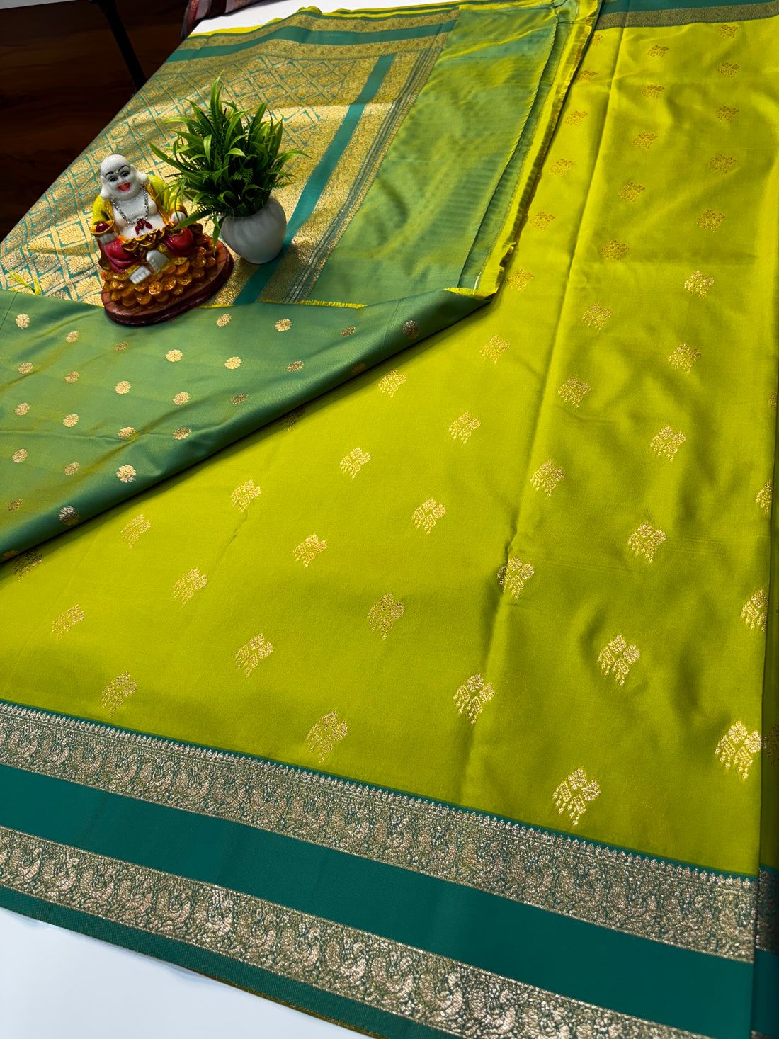 Semi Silk Saree with Rich Pallu & Butta Blouse – Elegant Traditional Wear
