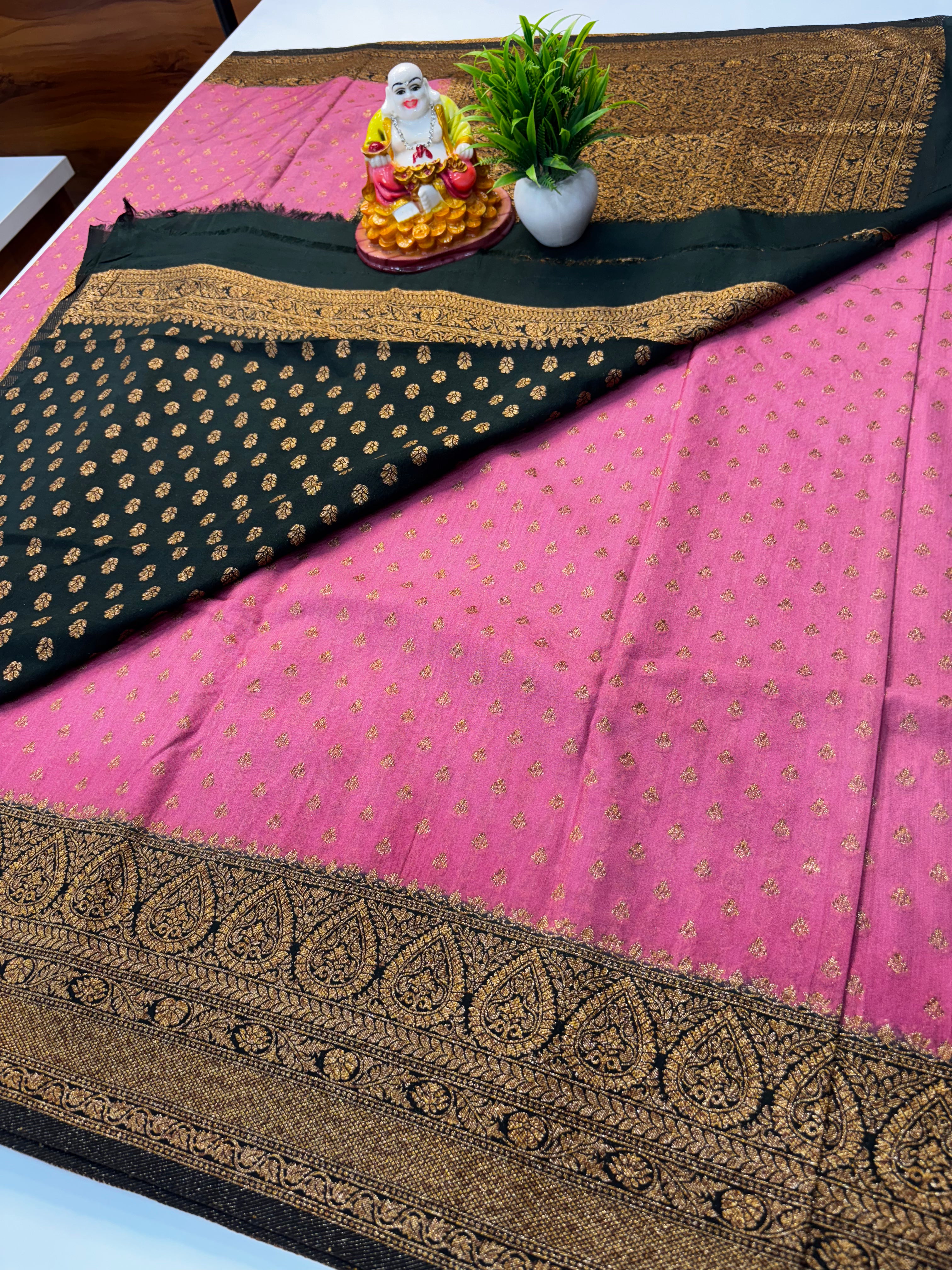 Premium khaddi Georgette Saree with Buttas & Rich Pallu | Padmavathi Silks and Sarees