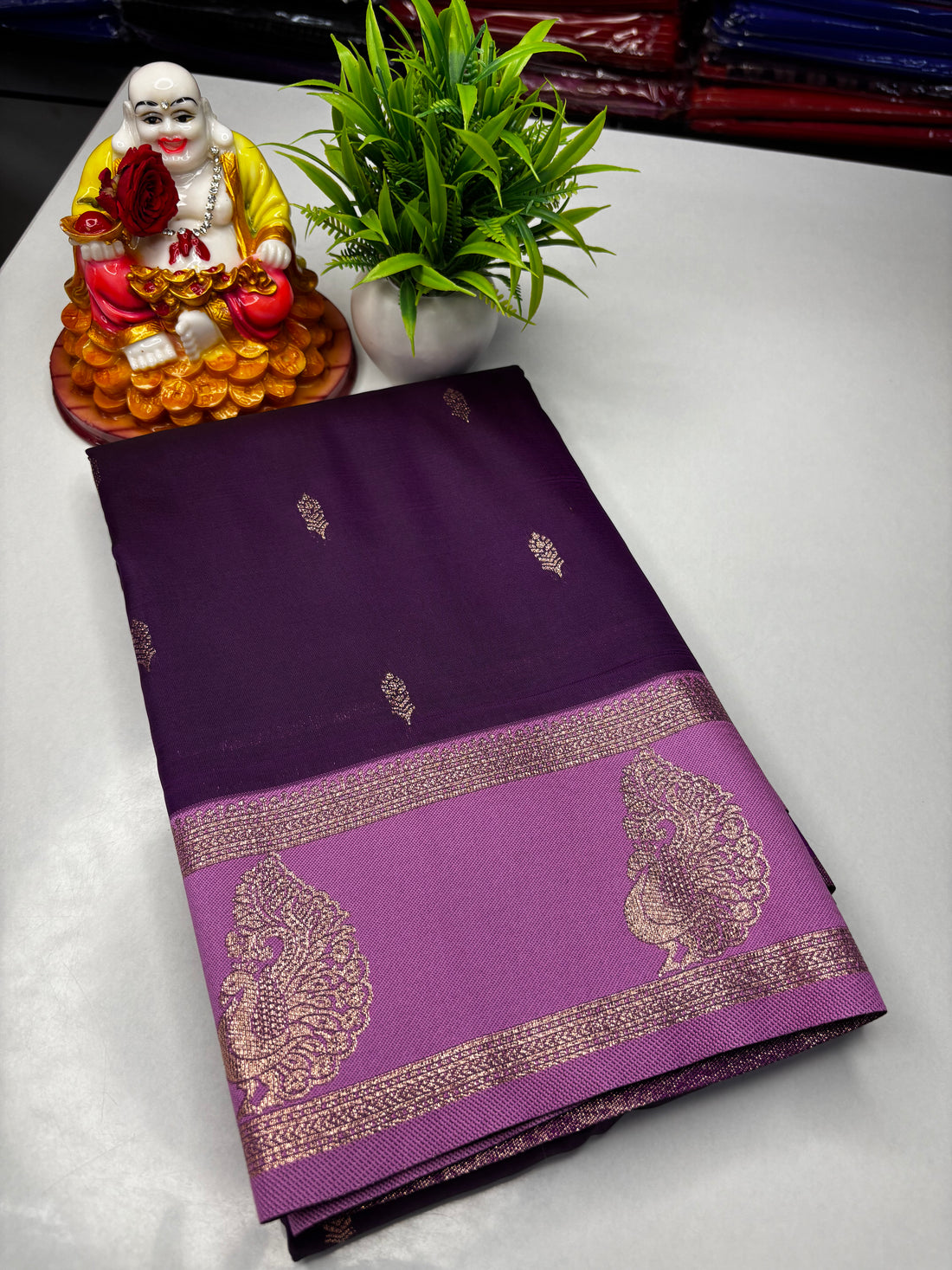 Premium Semi Silk Saree with Beautiful Buttas & Rich Pallu
