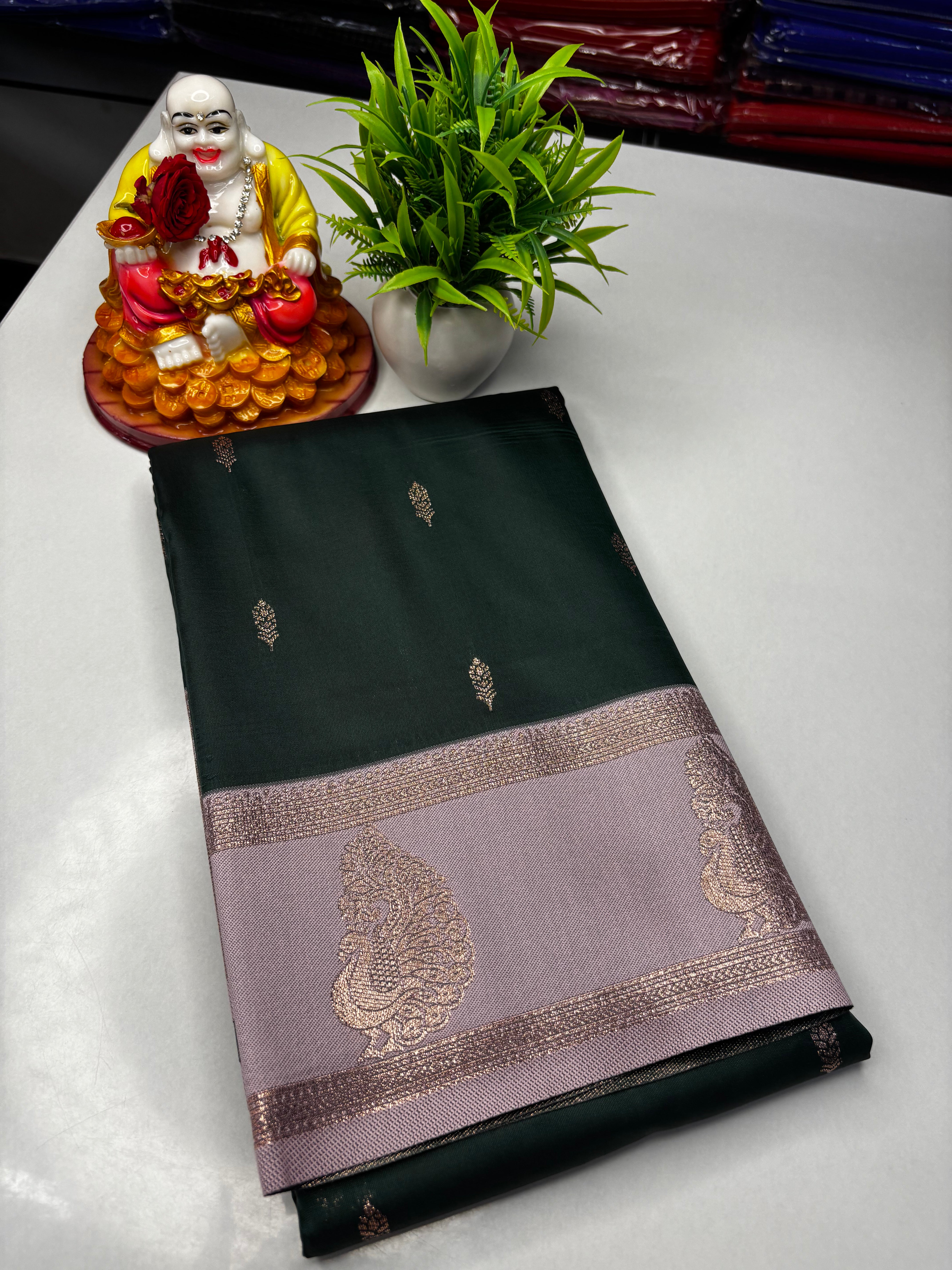 Premium Semi Silk Saree with Beautiful Buttas & Rich Pallu
