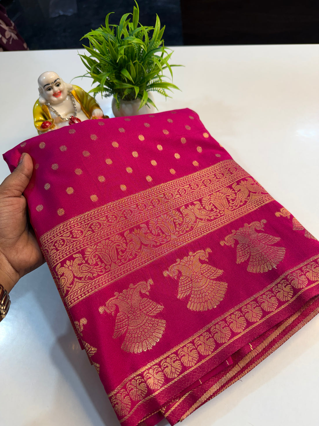 Premium Georgette Saree with Ganda Berunda Design with rich pallu…
