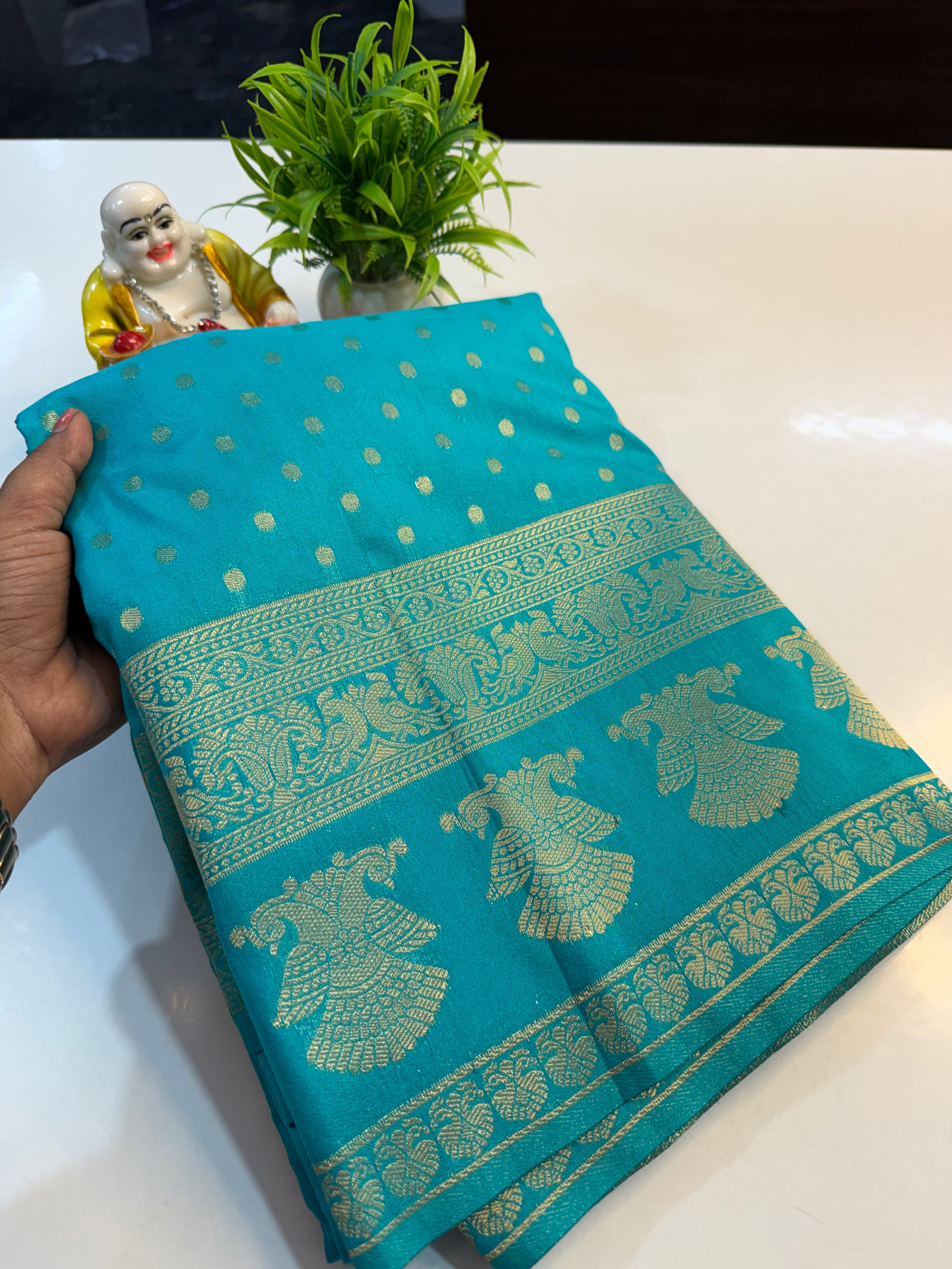 Premium Georgette Saree with Ganda Berunda Design with rich pallu…