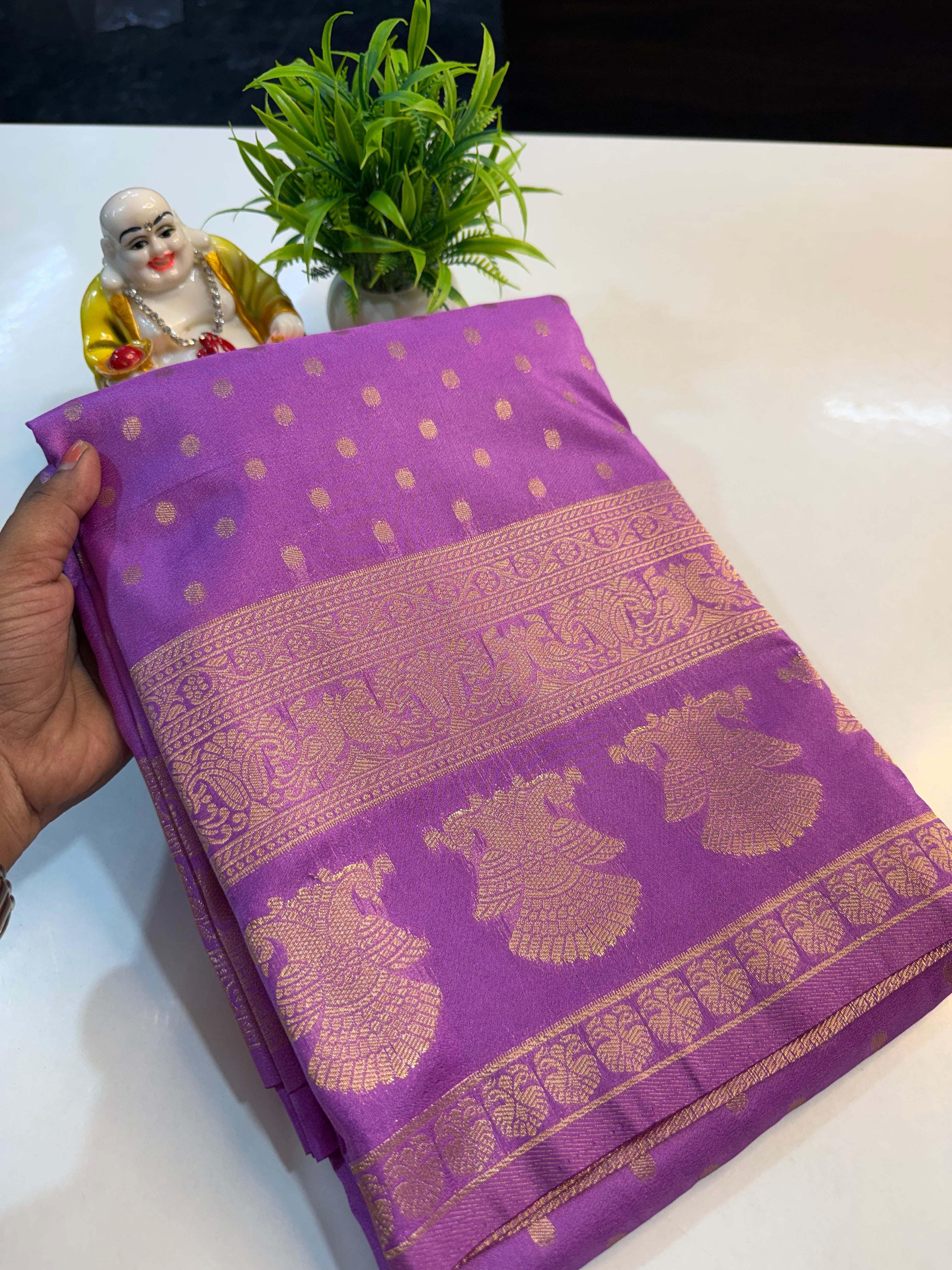 Premium Georgette Saree with Ganda Berunda Design with rich pallu…