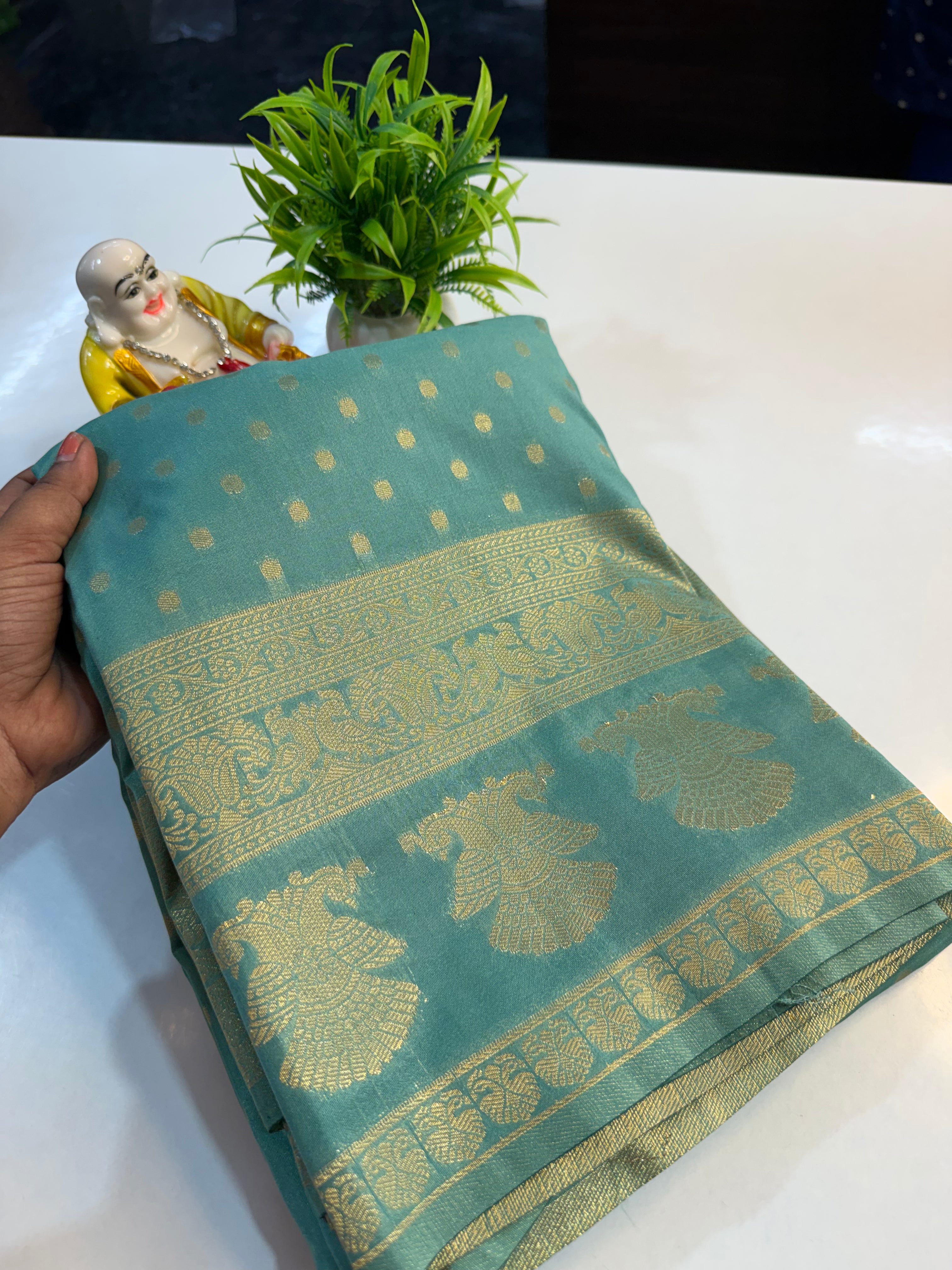 Premium Georgette Saree with Ganda Berunda Design with rich pallu…