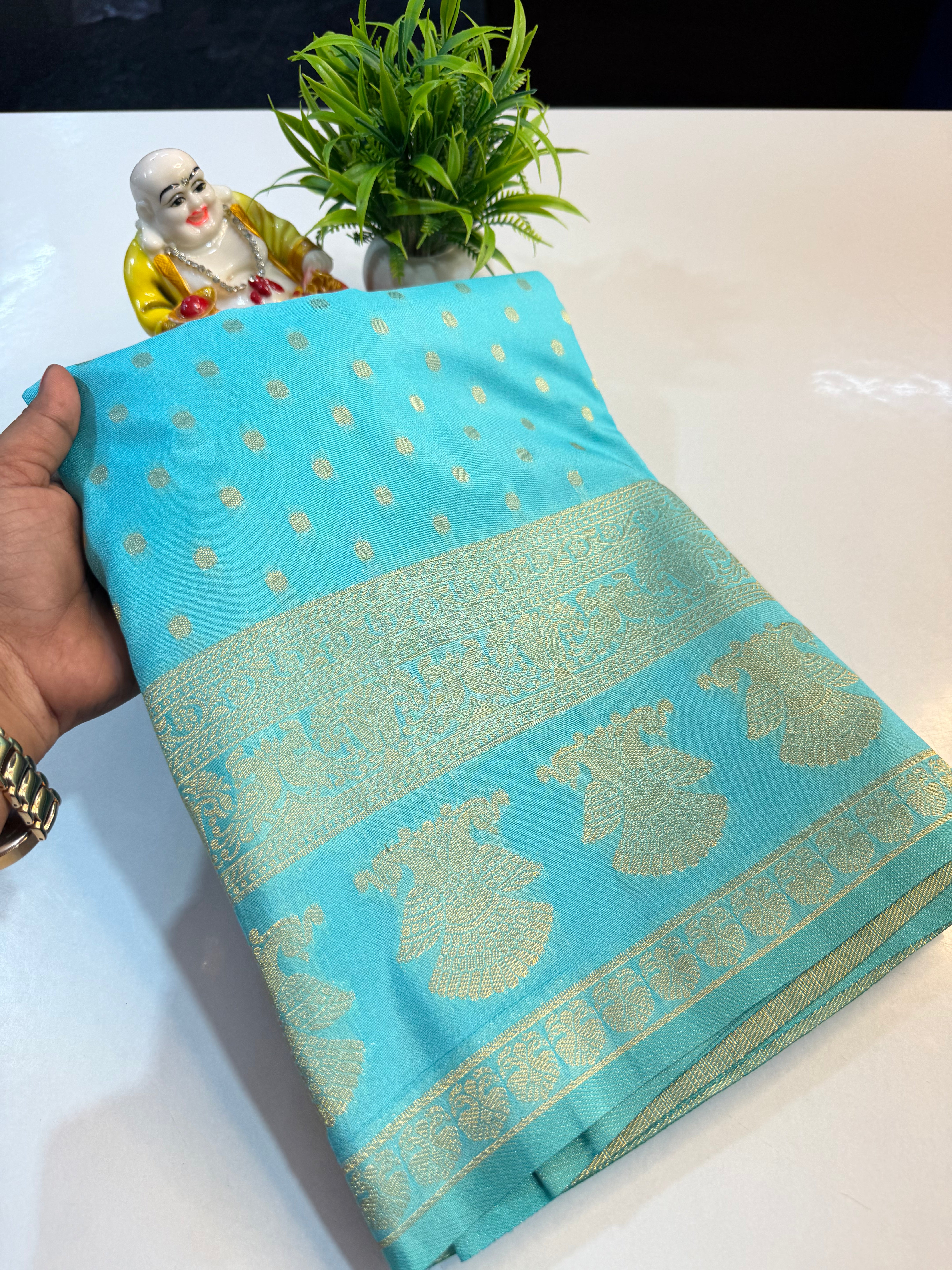 Premium Georgette Saree with Ganda Berunda Design with rich pallu…