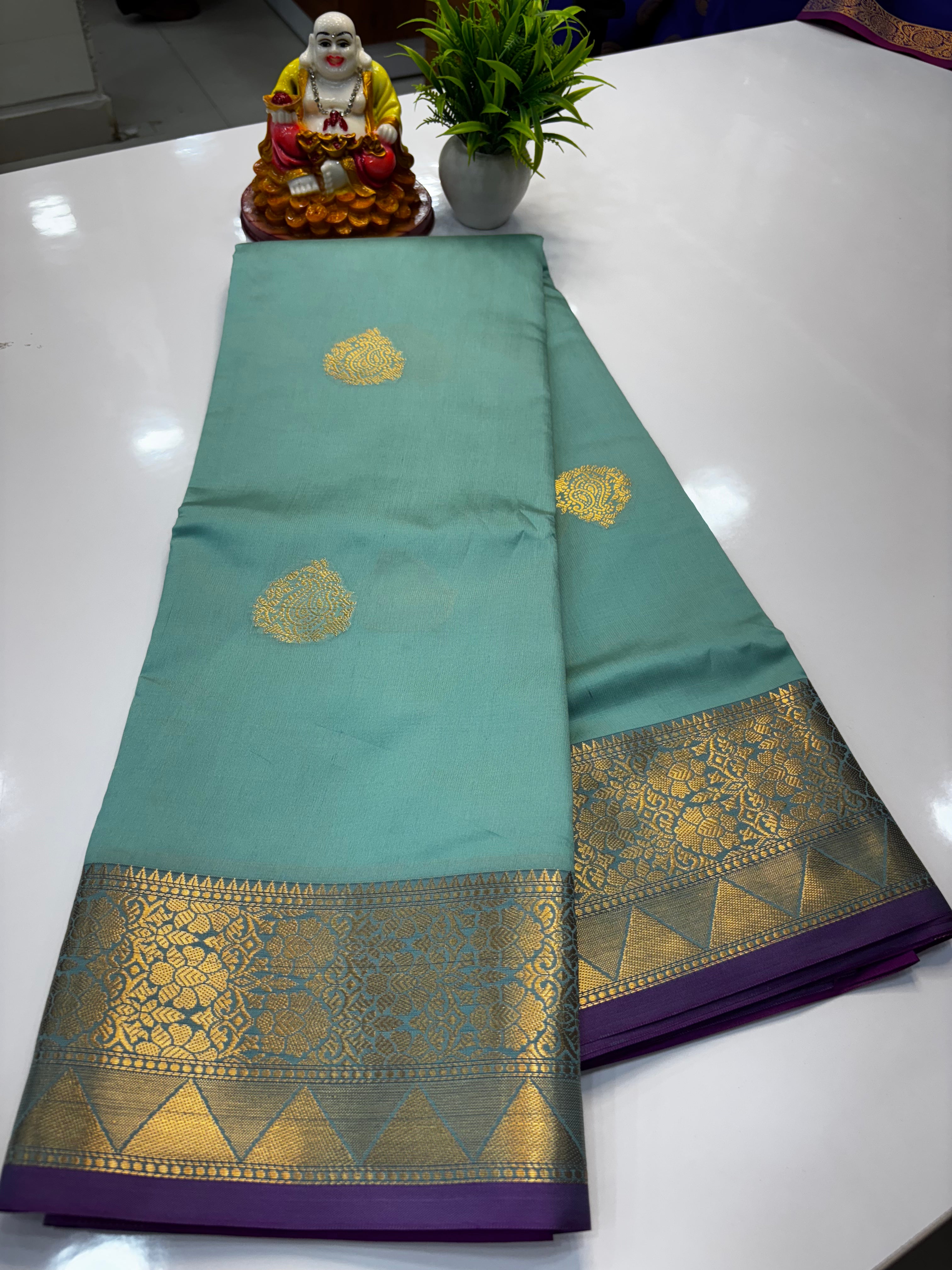 Semi Silk Saree with Elegant Buttas | Padmavathi Silks and Sarees