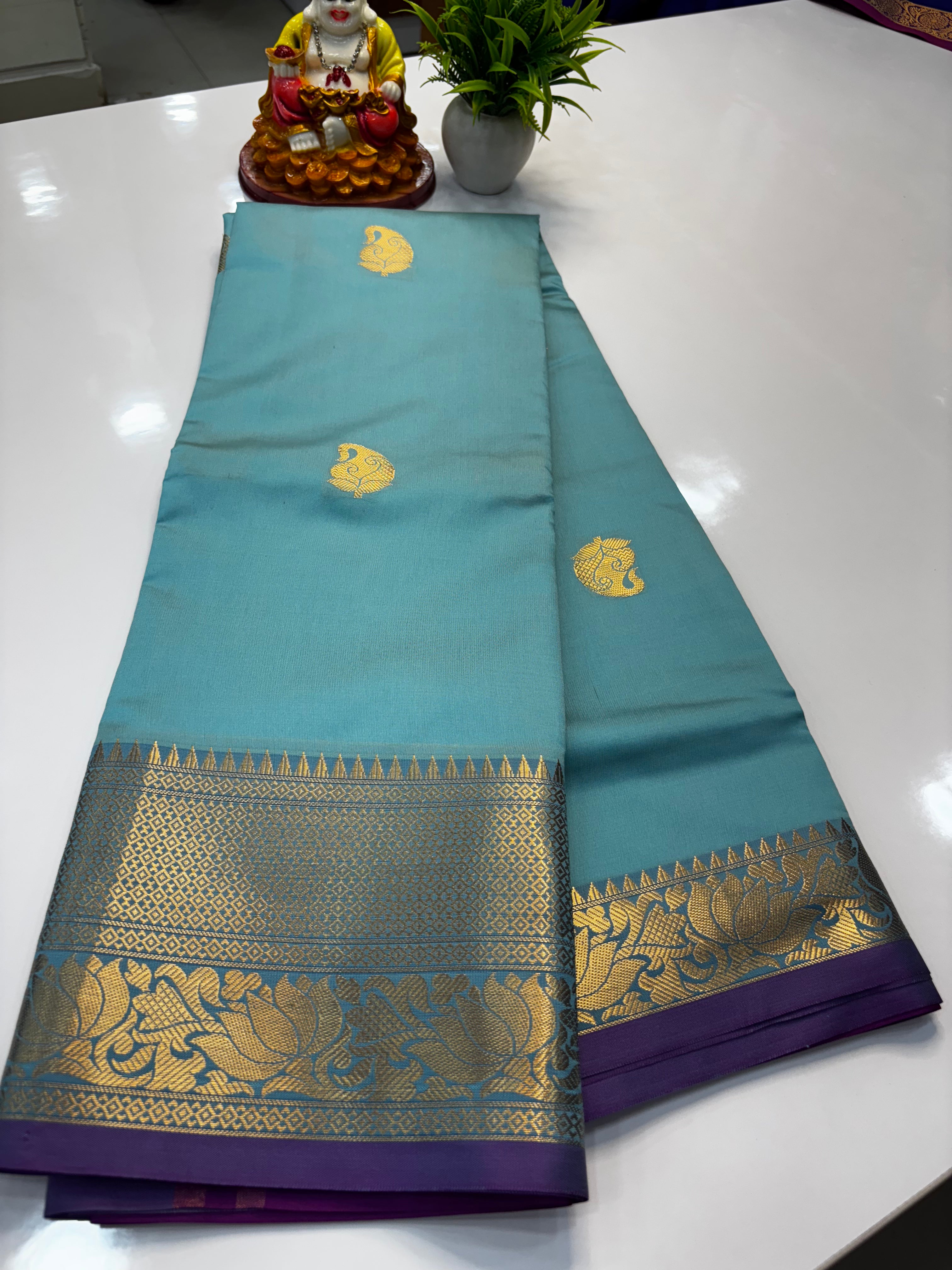 Semi Silk Saree with Elegant Buttas | Padmavathi Silks and Sarees