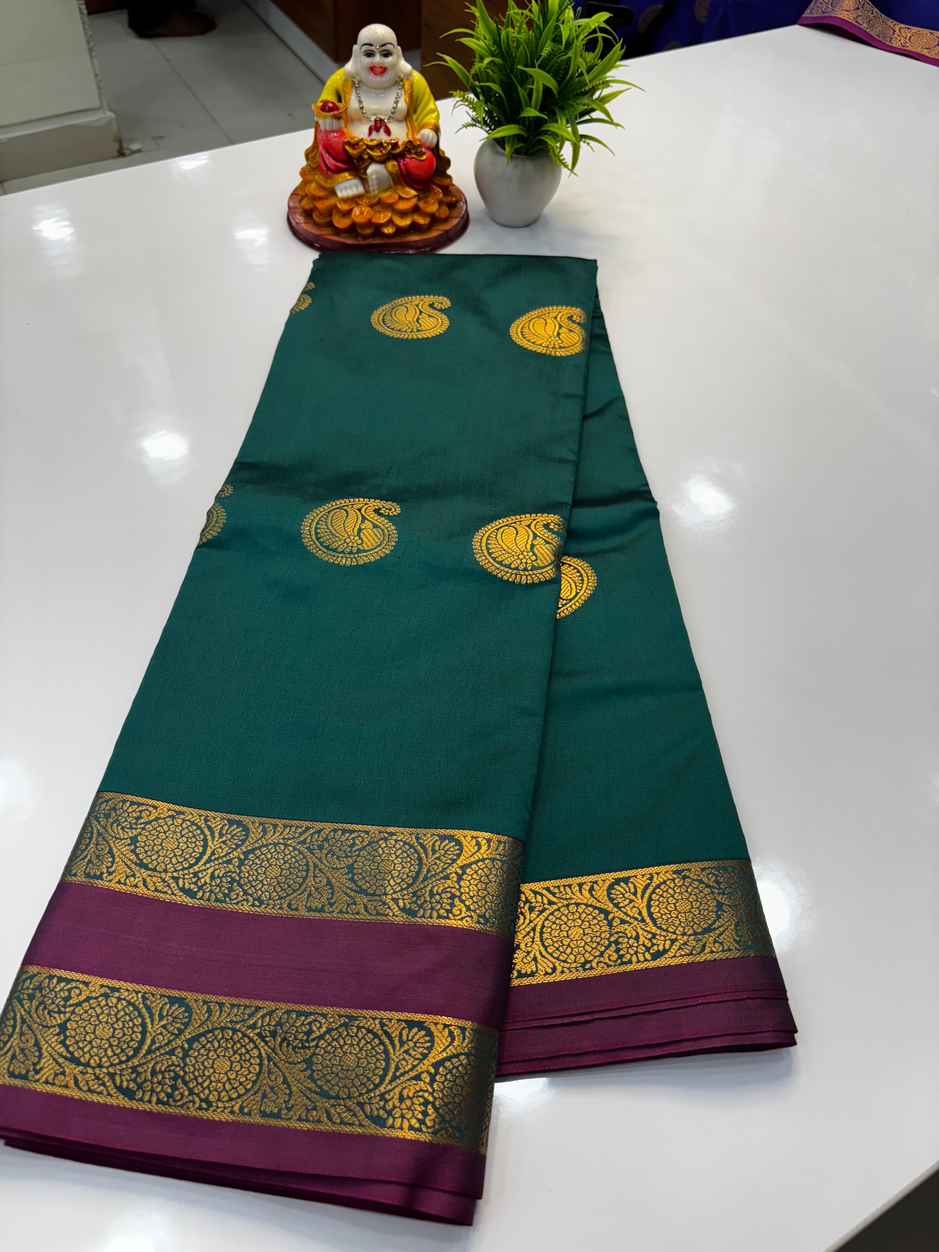 Semi Silk Saree with Elegant Buttas | Padmavathi Silks and Sarees