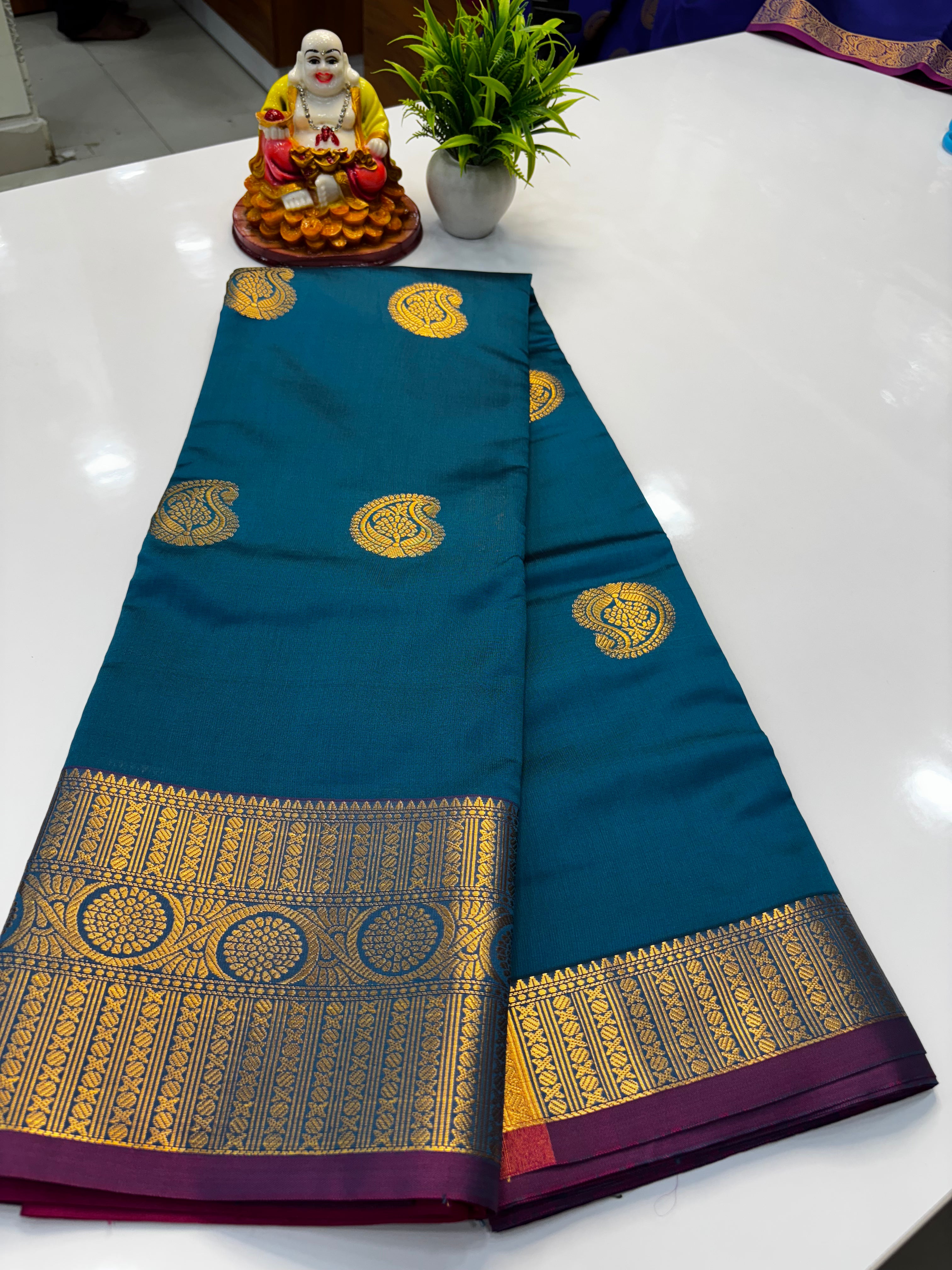 Semi Silk Saree with Elegant Buttas | Padmavathi Silks and Sarees