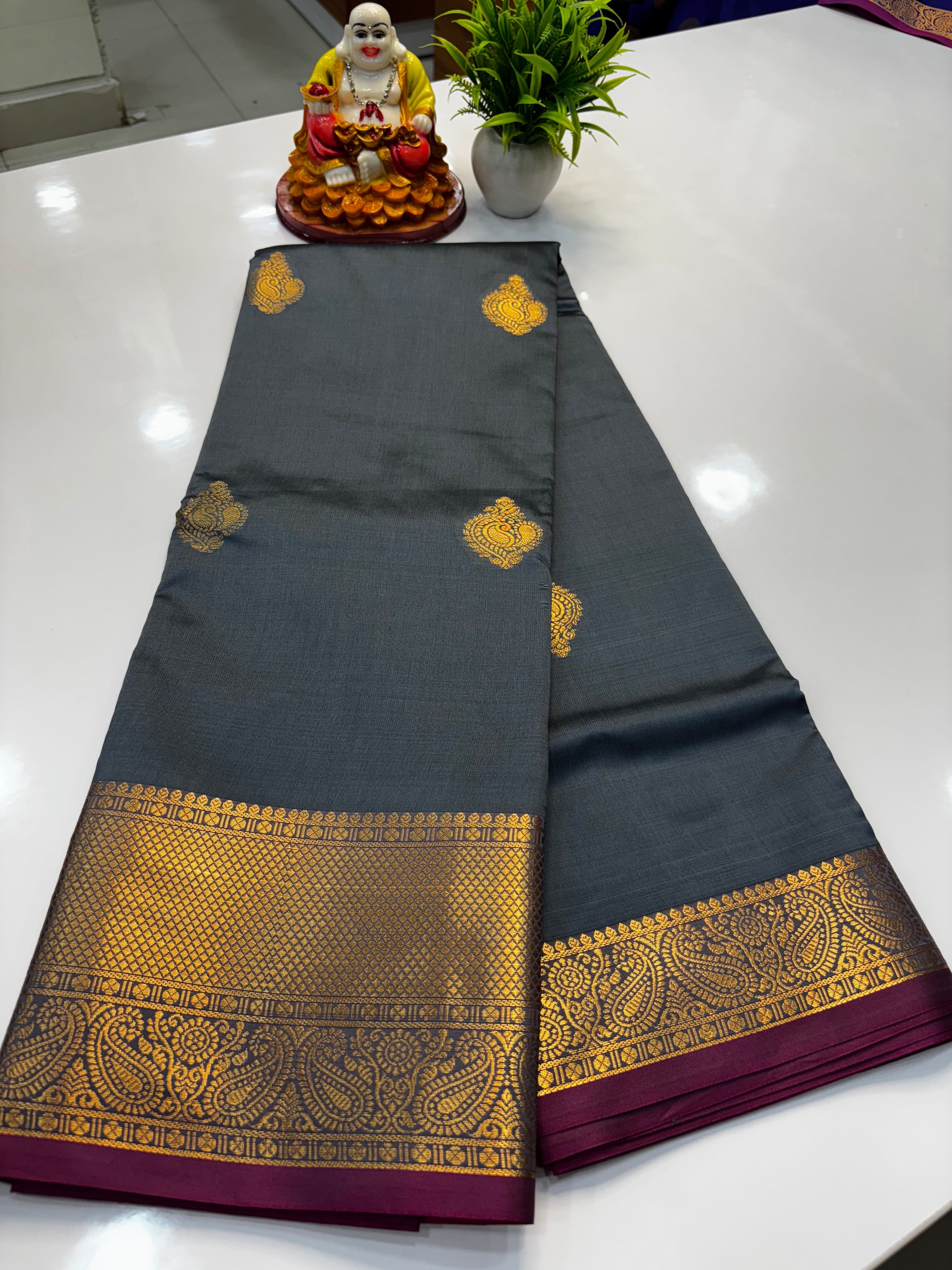 Semi Silk Saree with Elegant Buttas | Padmavathi Silks and Sarees