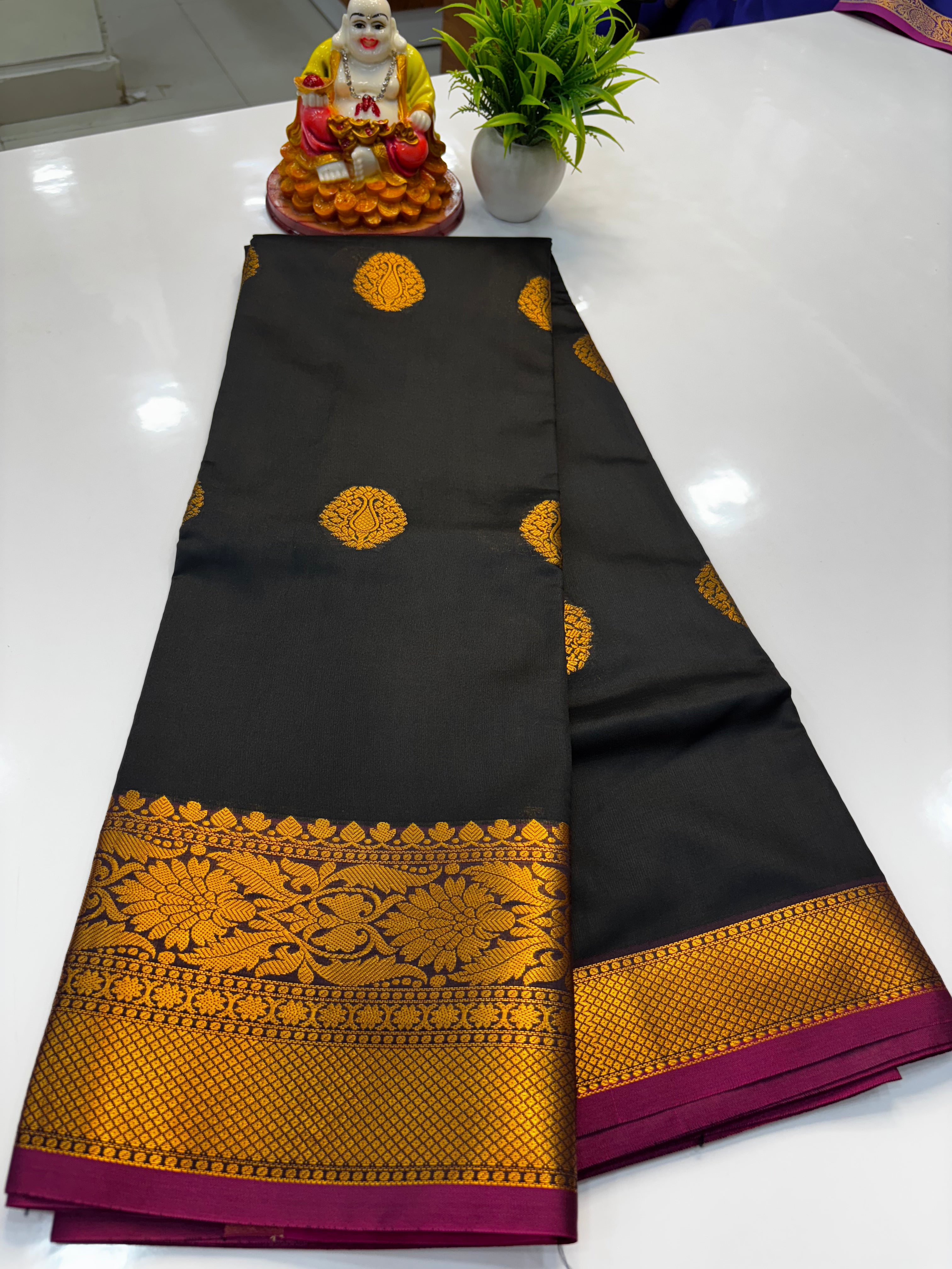 Semi Silk Saree with Elegant Buttas | Padmavathi Silks and Sarees