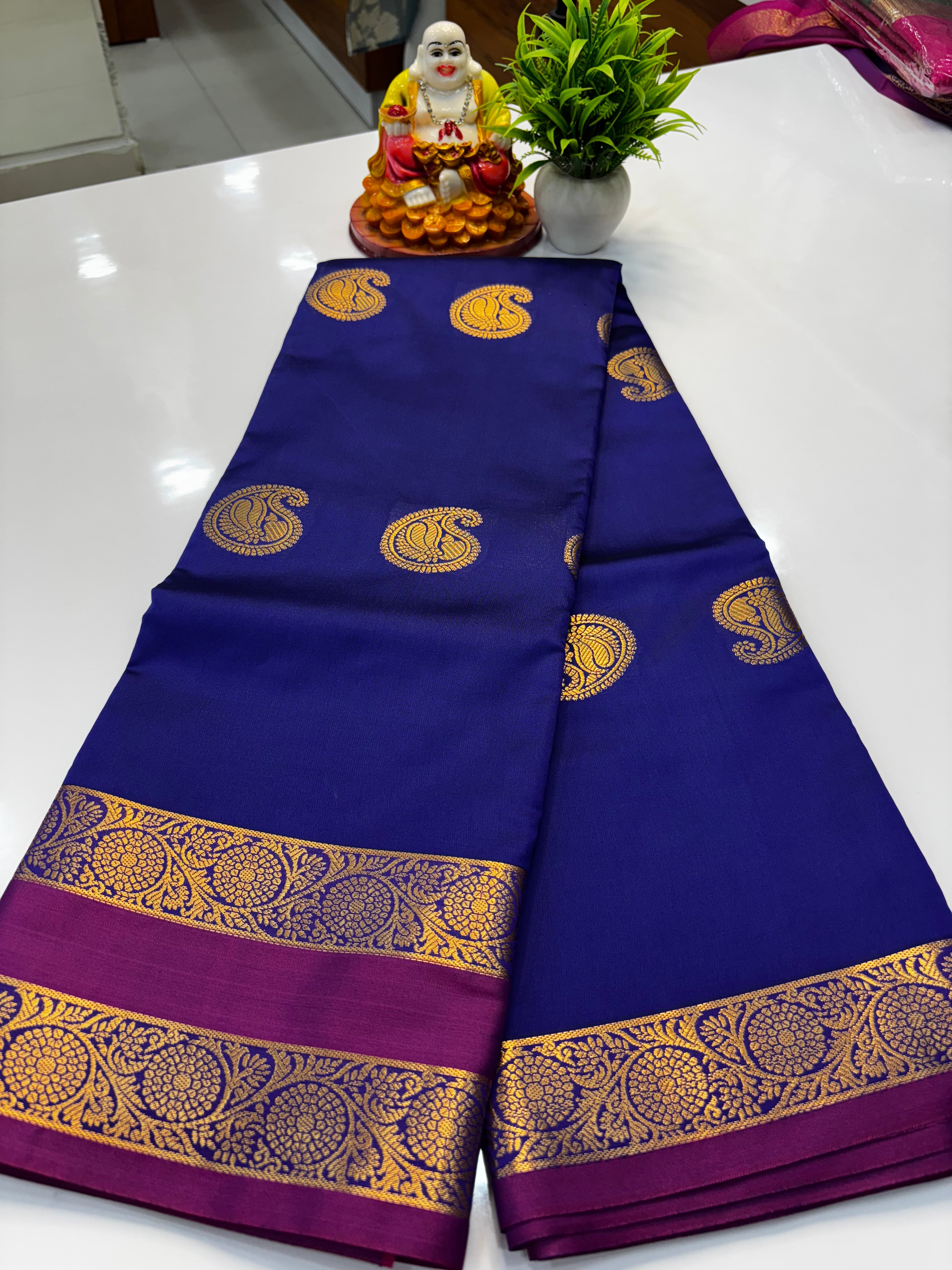 Semi Silk Saree with Elegant Buttas | Padmavathi Silks and Sarees